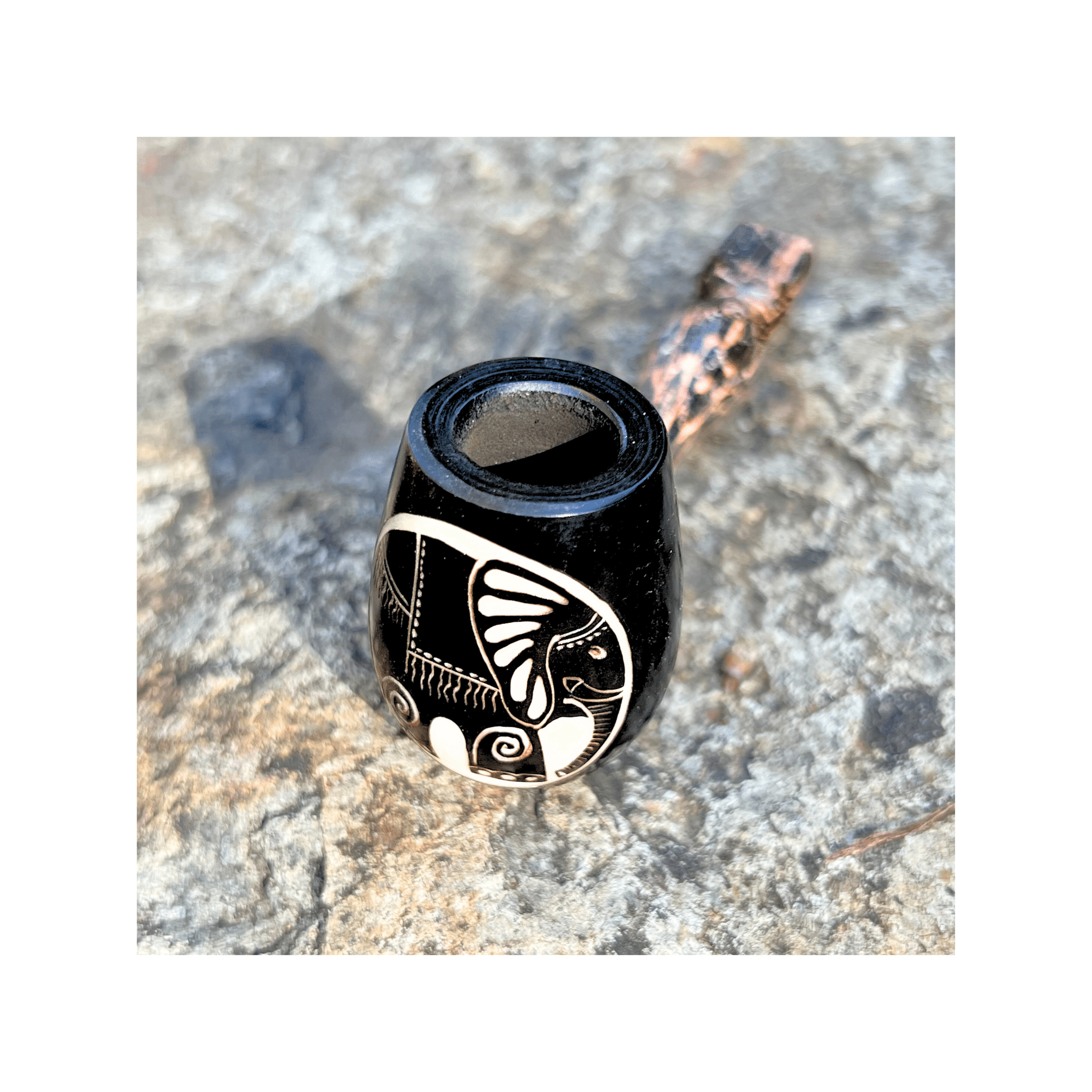 Mini Classic Handmade Pipe by Collective Journey Art