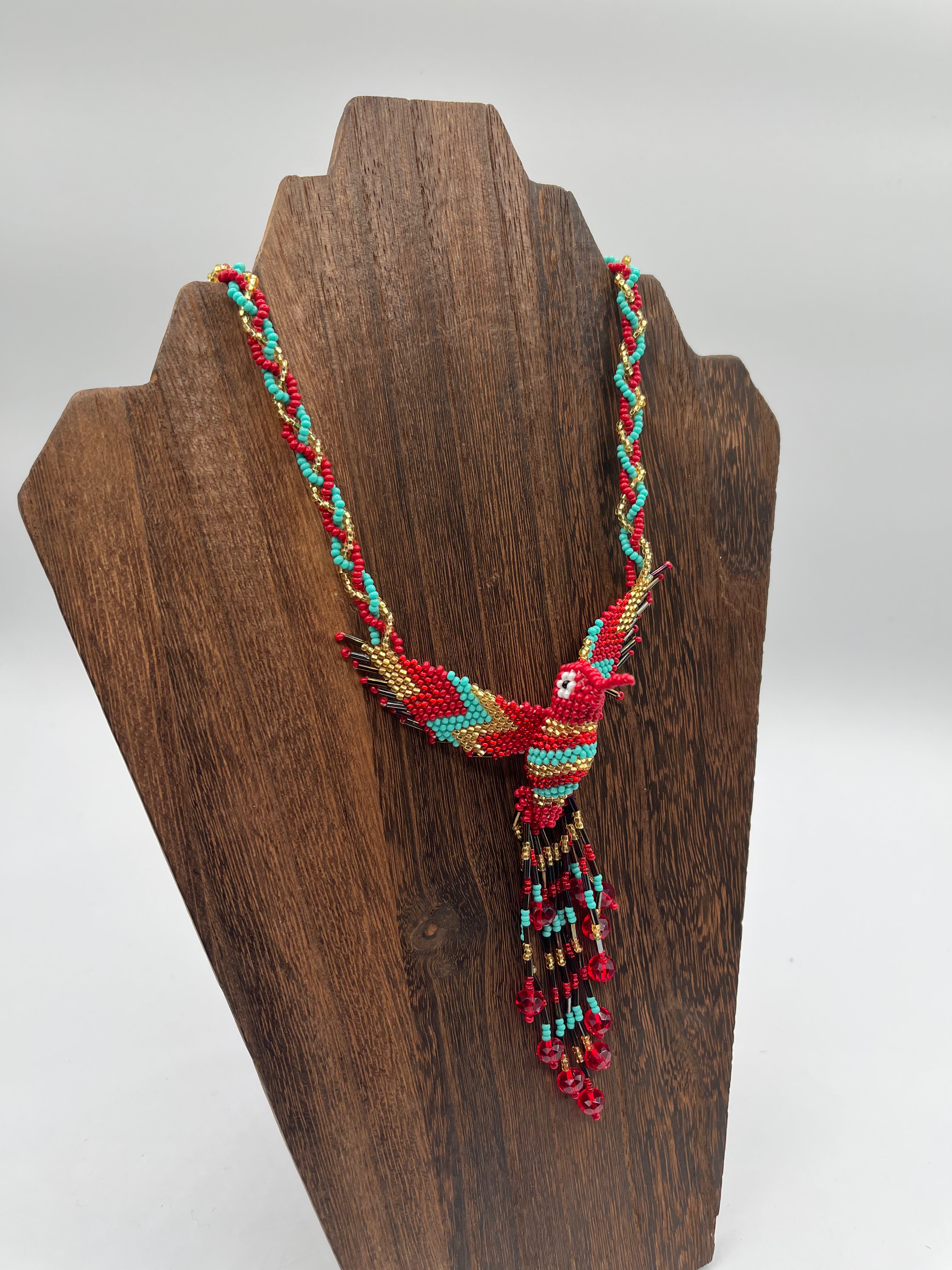 Colibrí Necklace - Czech Beadwork