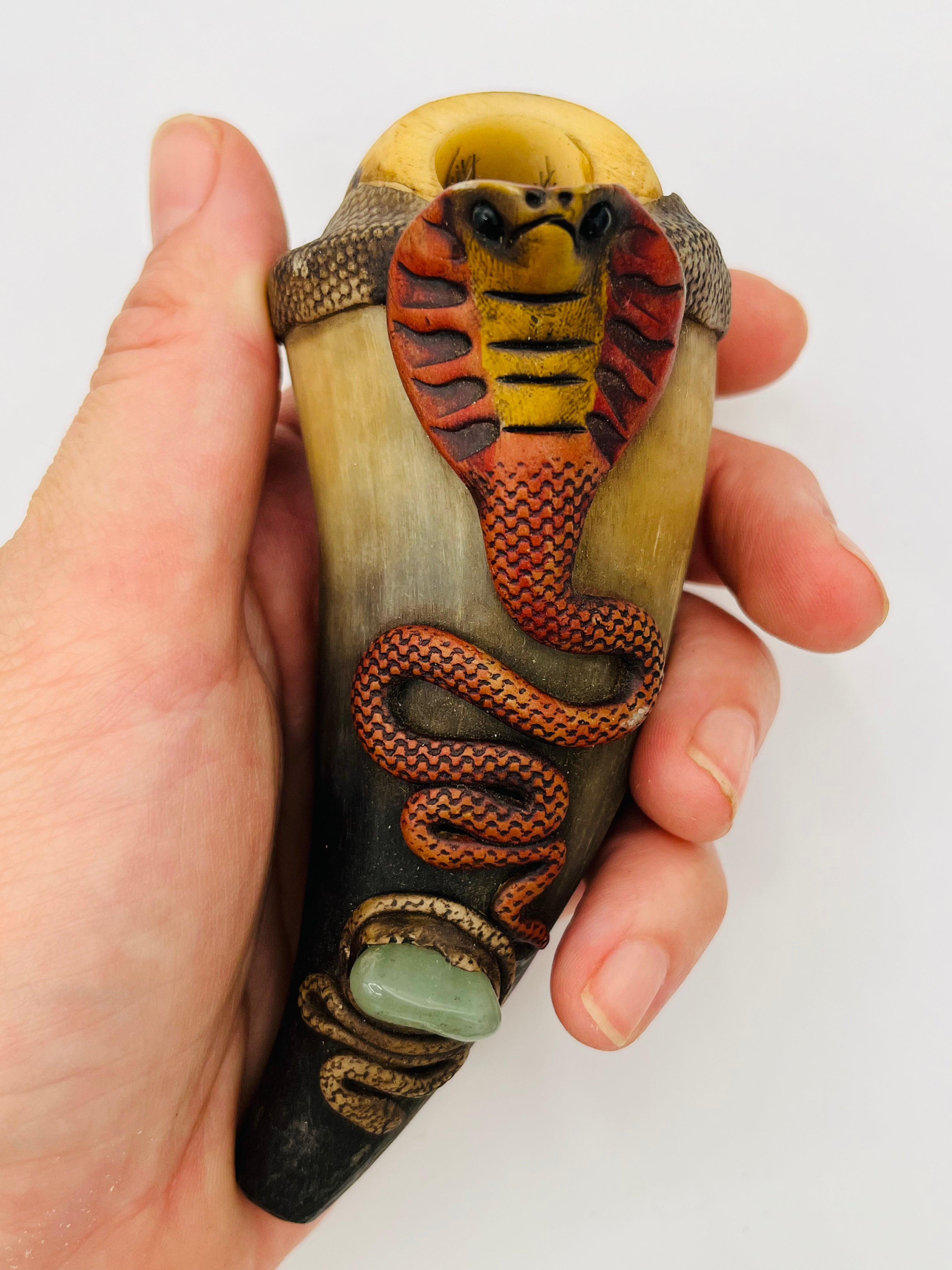 Handcrafted Bull Horn & Tagua Smoke Pipes