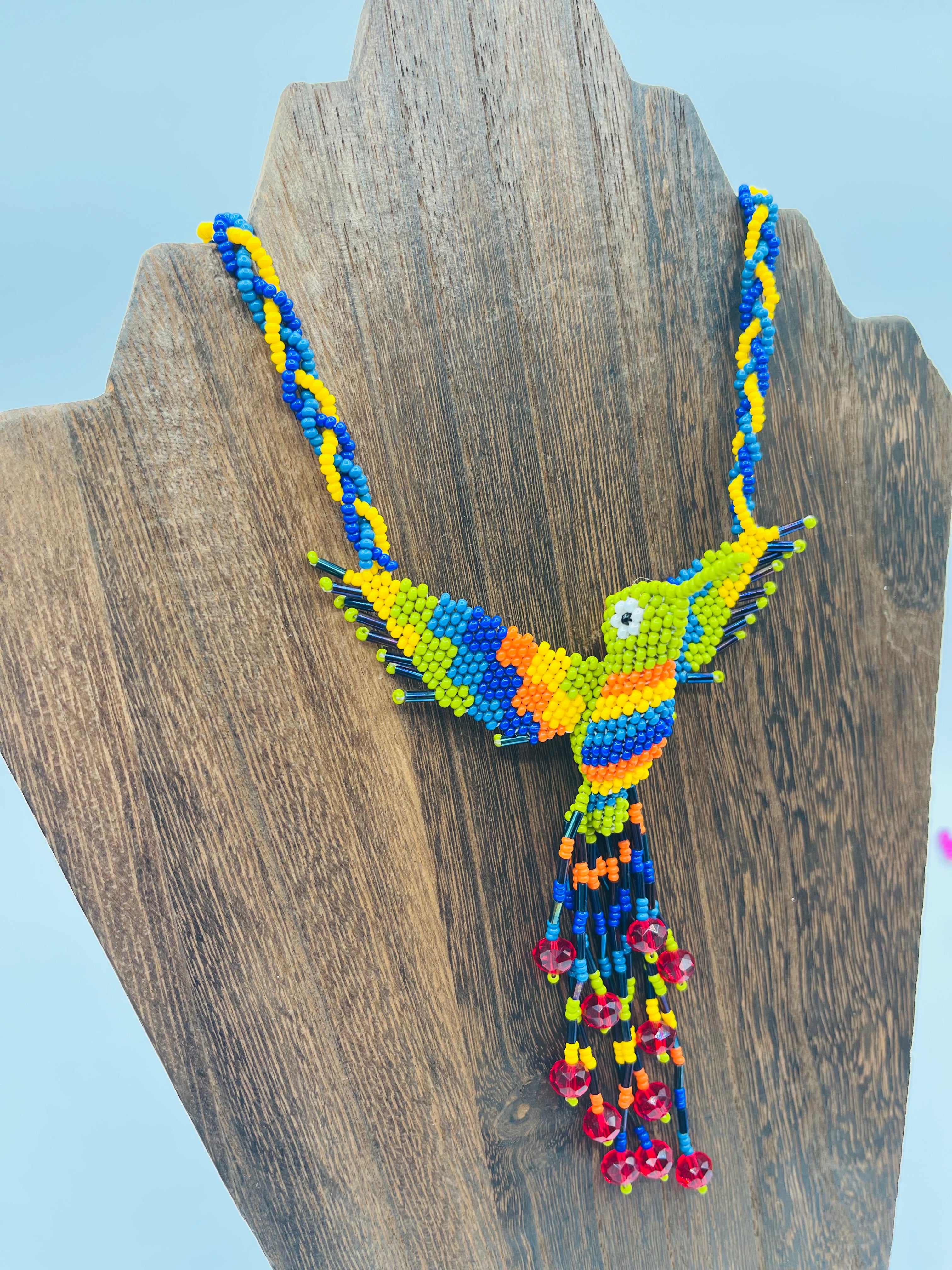 Colibrí Necklace - Czech Beadwork