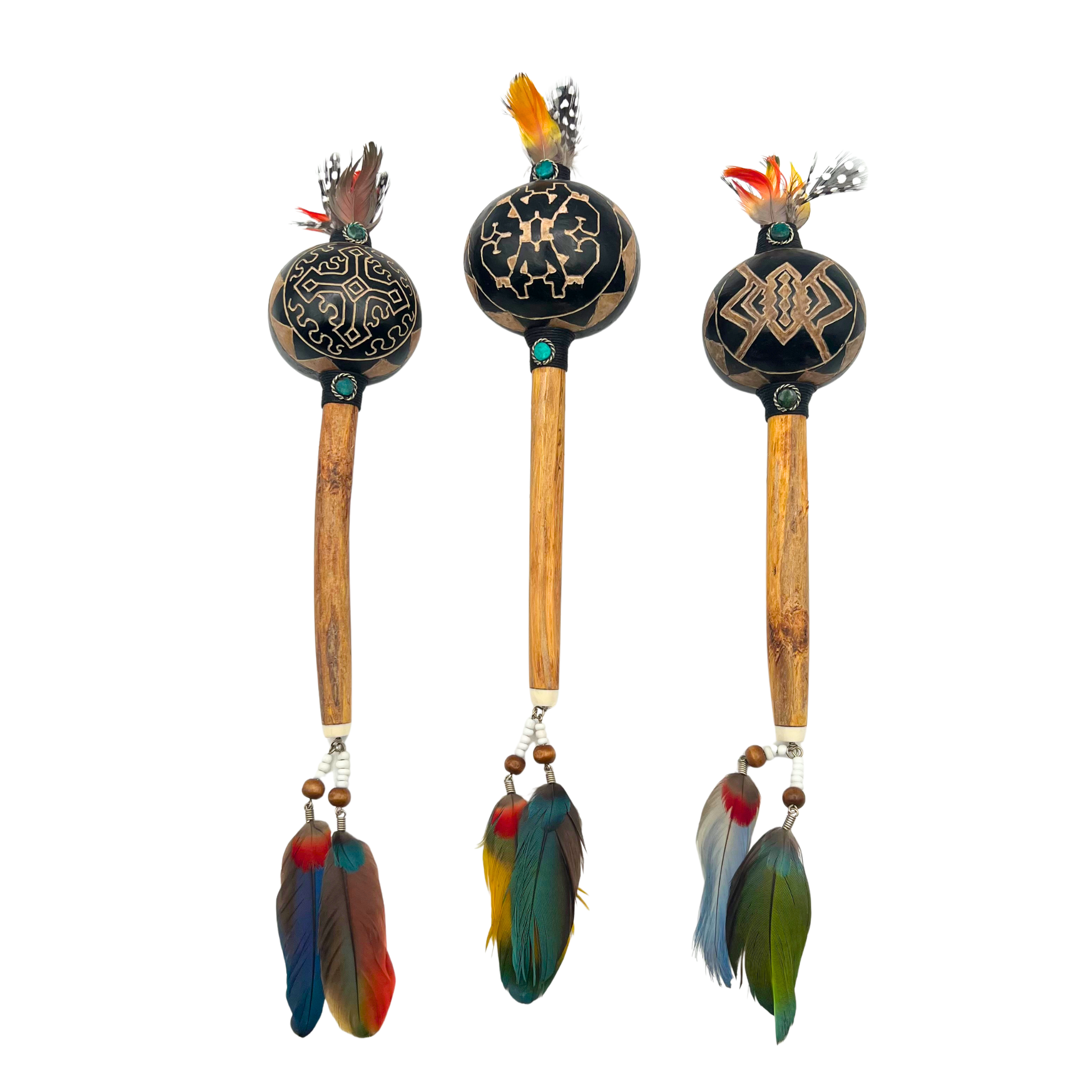 Maraca Wingo - Gourd Shaker by Collective Journey Art