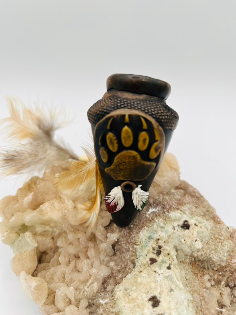 Curved Tagua Pipe by Collective Journey Art