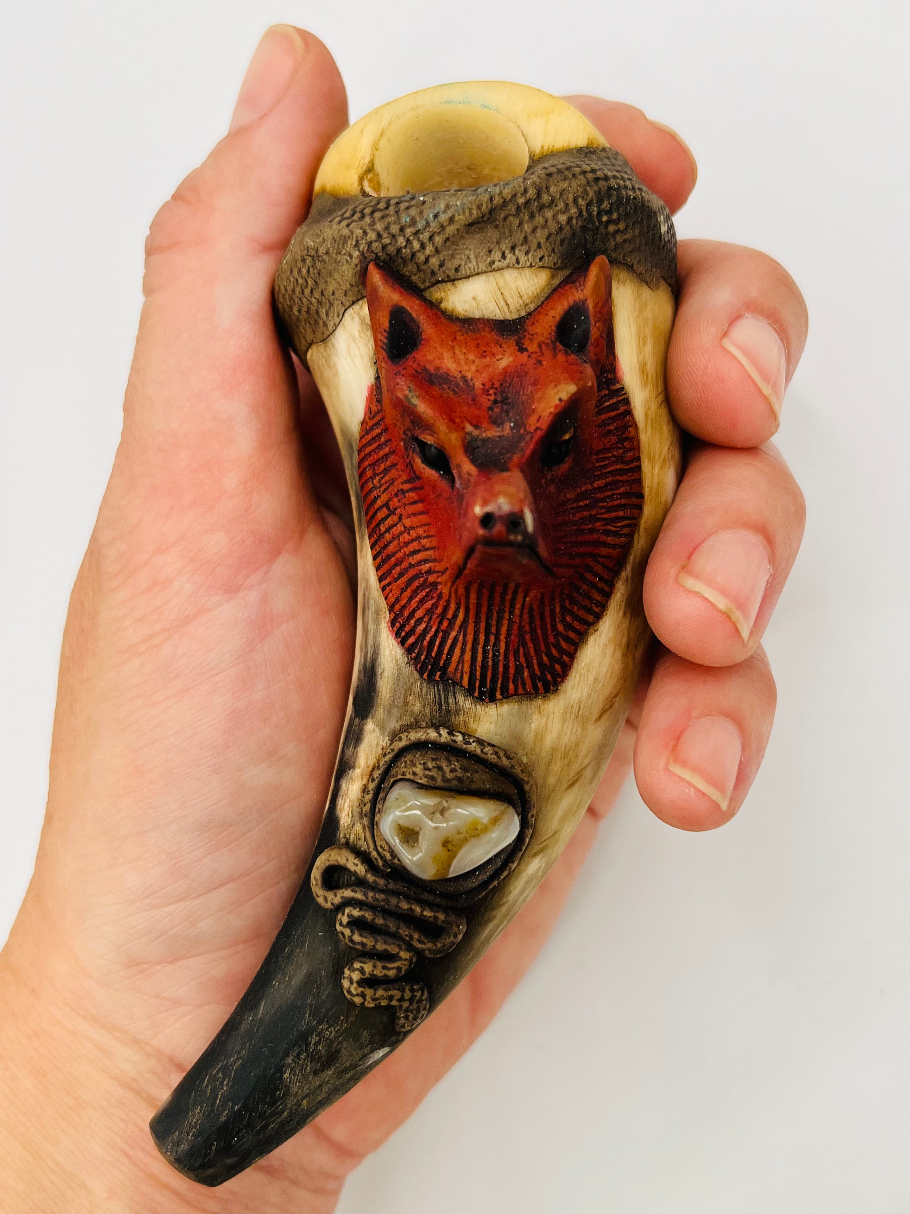 Handcrafted Bull Horn & Tagua Smoke Pipes