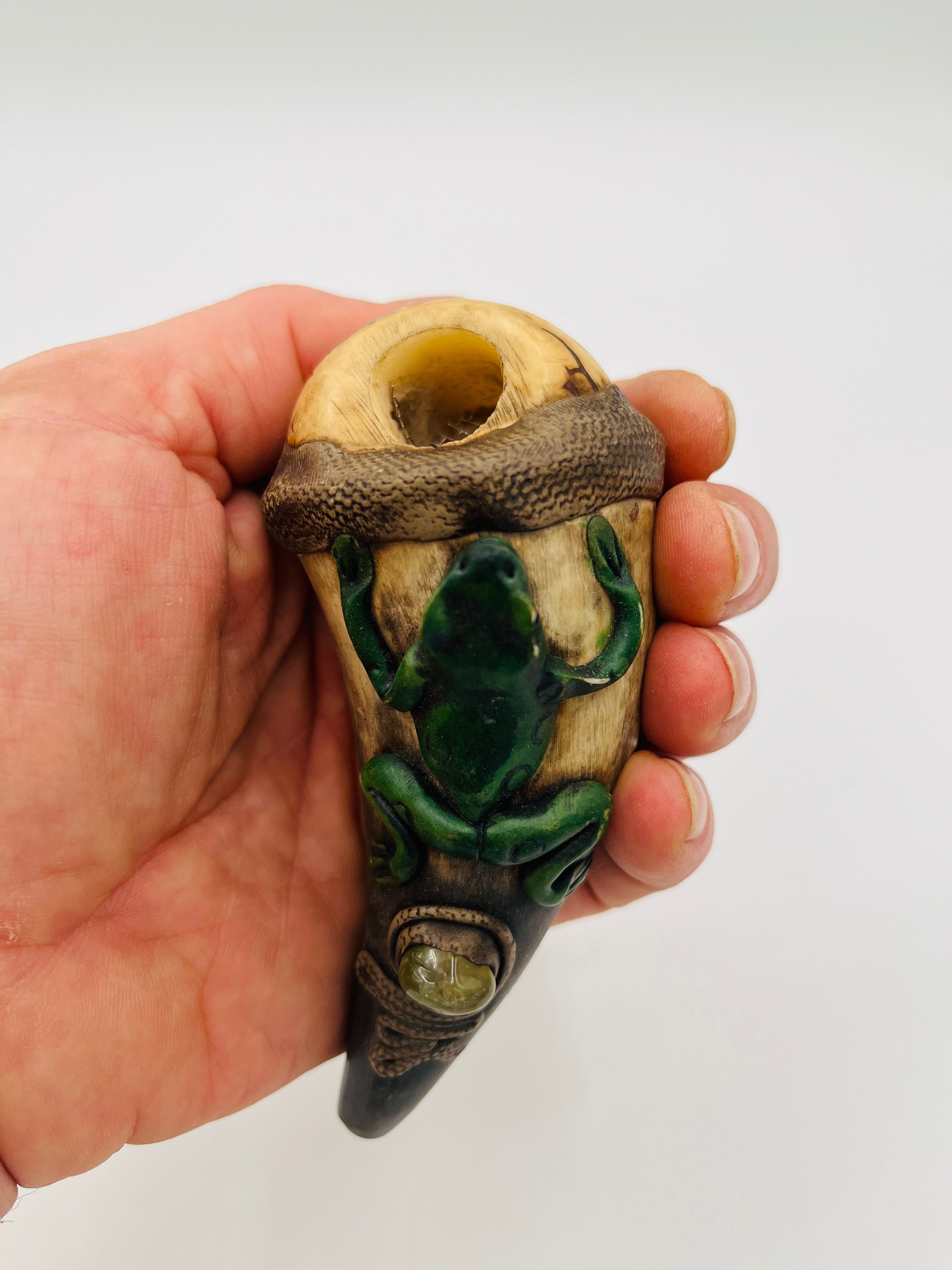 Handcrafted Bull Horn & Tagua Smoke Pipes