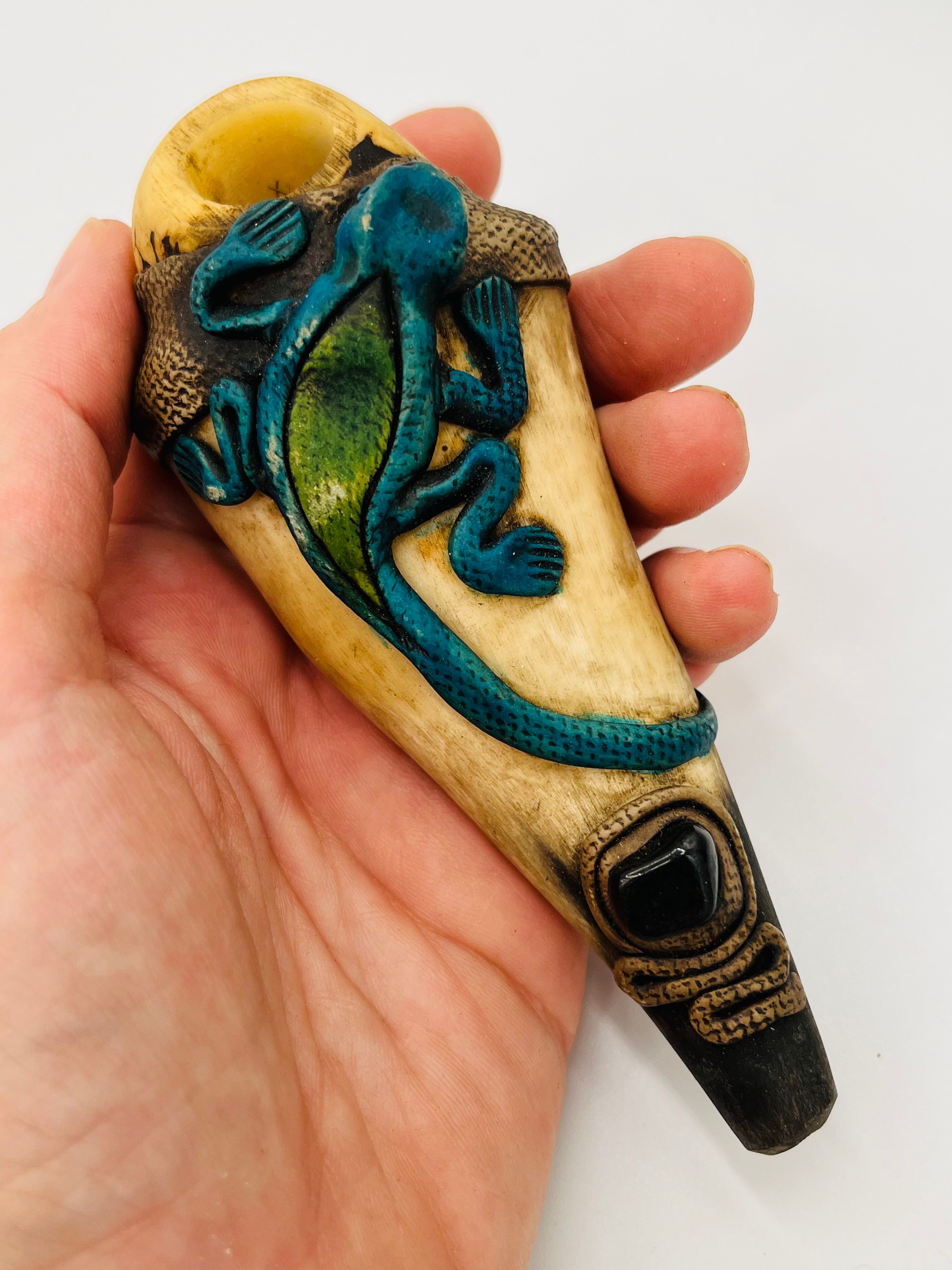 Handcrafted Bull Horn & Tagua Smoke Pipes