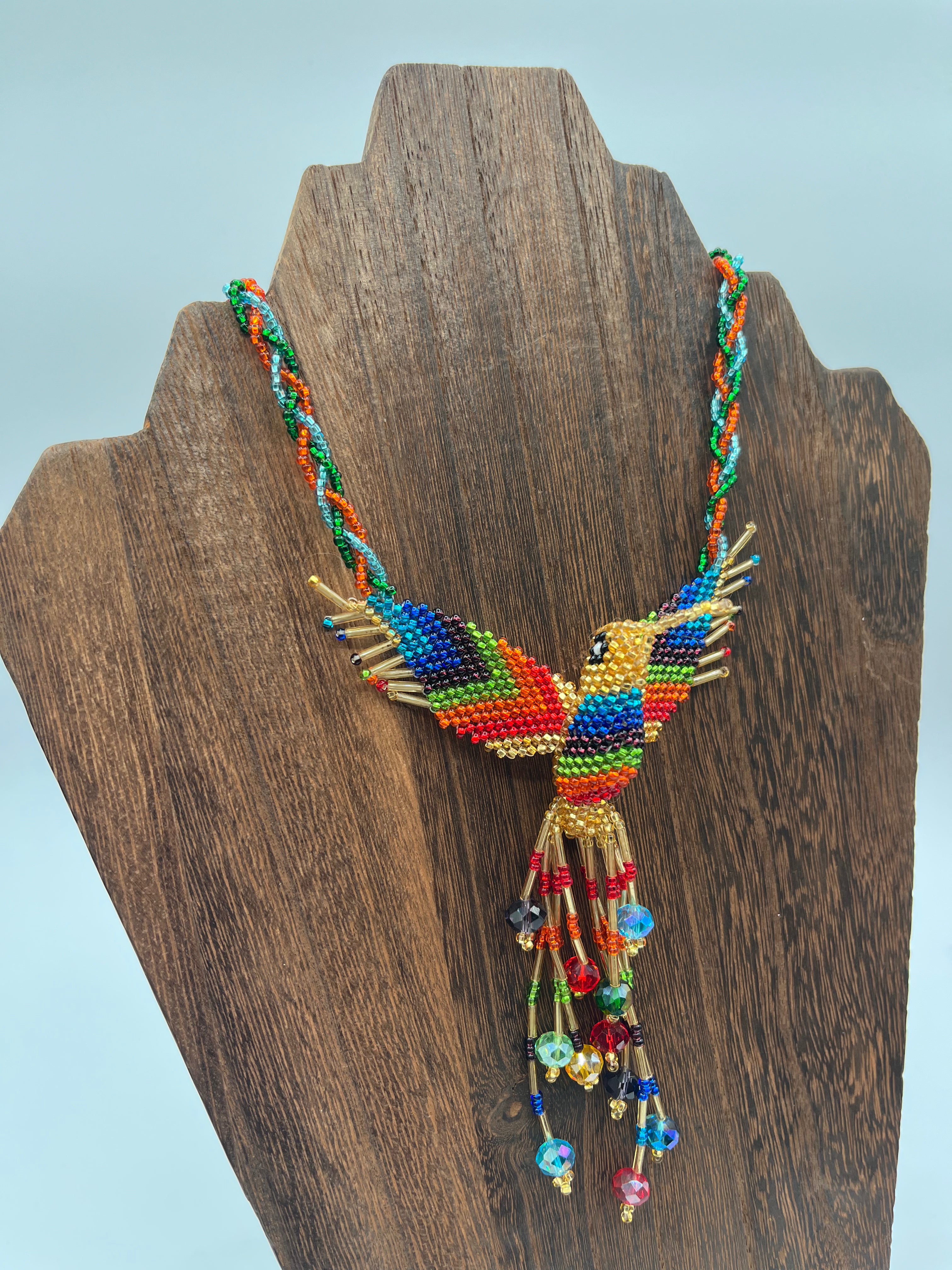 Colibrí Necklace - Czech Beadwork