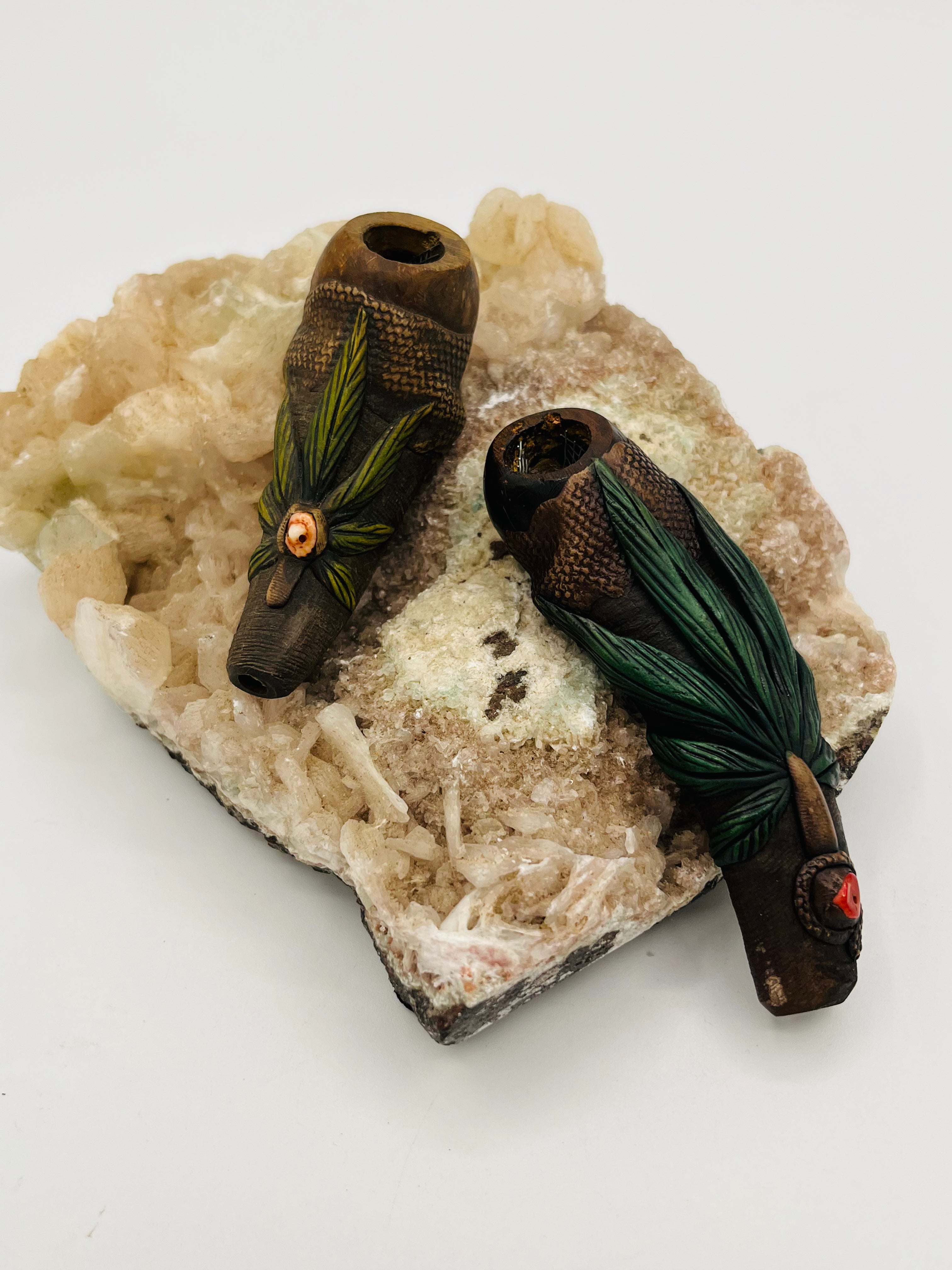Handcrafted Goat Horn & Tagua Smoke Pipe