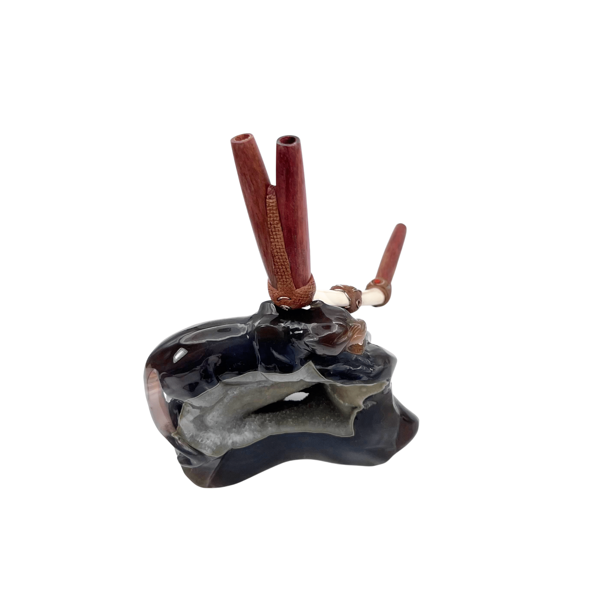 Double Nostril Bone Tepi by Collective Journey Art