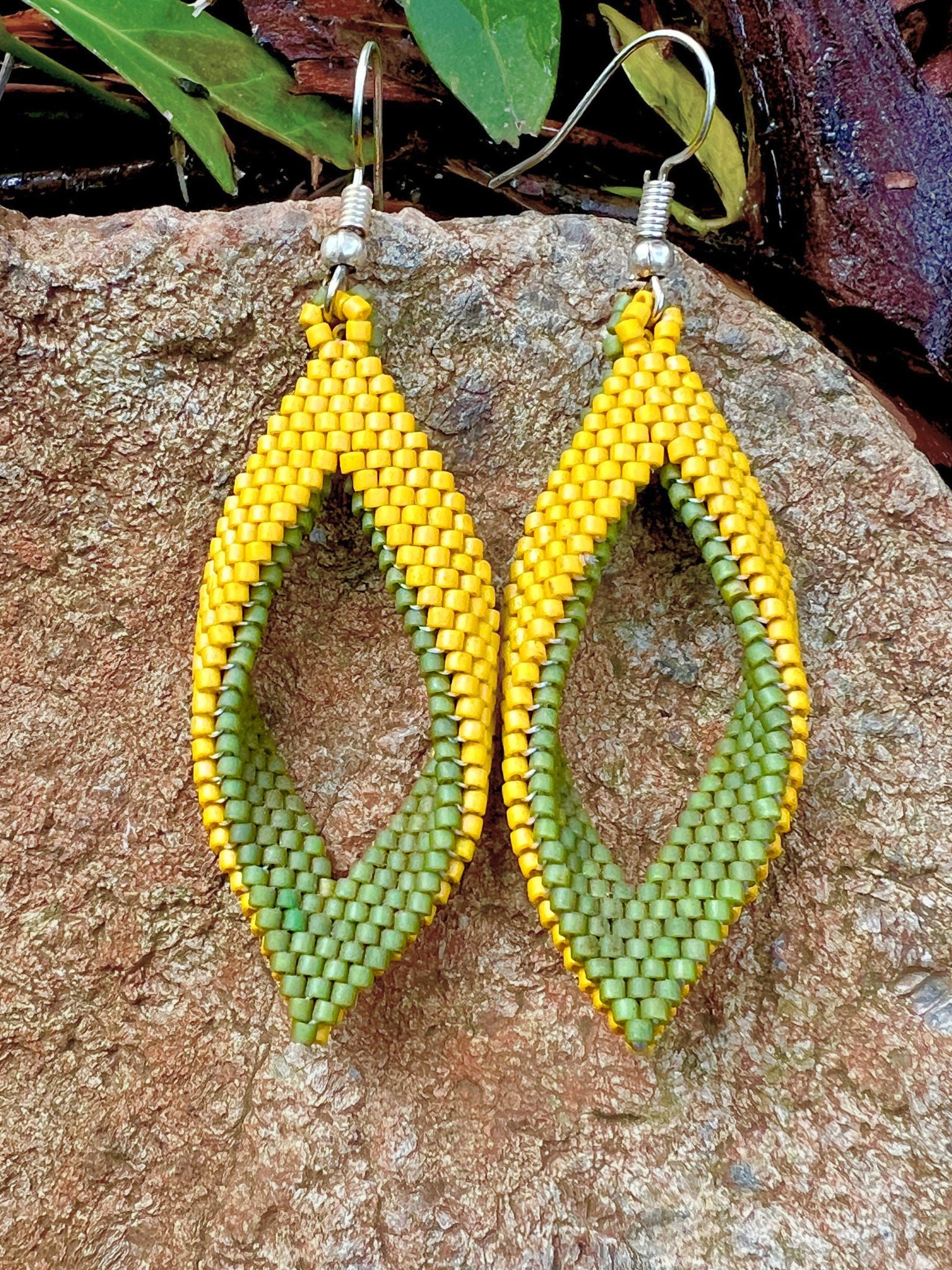 Leaf Earrings by Collective Journey Art