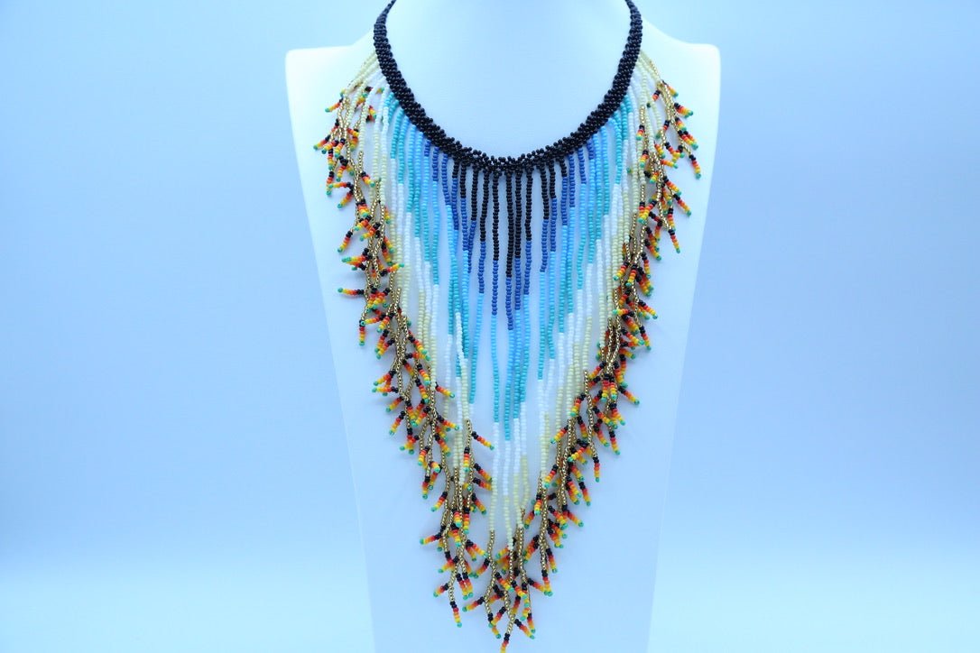 Rain Fringe Necklace by Collective Journey Art