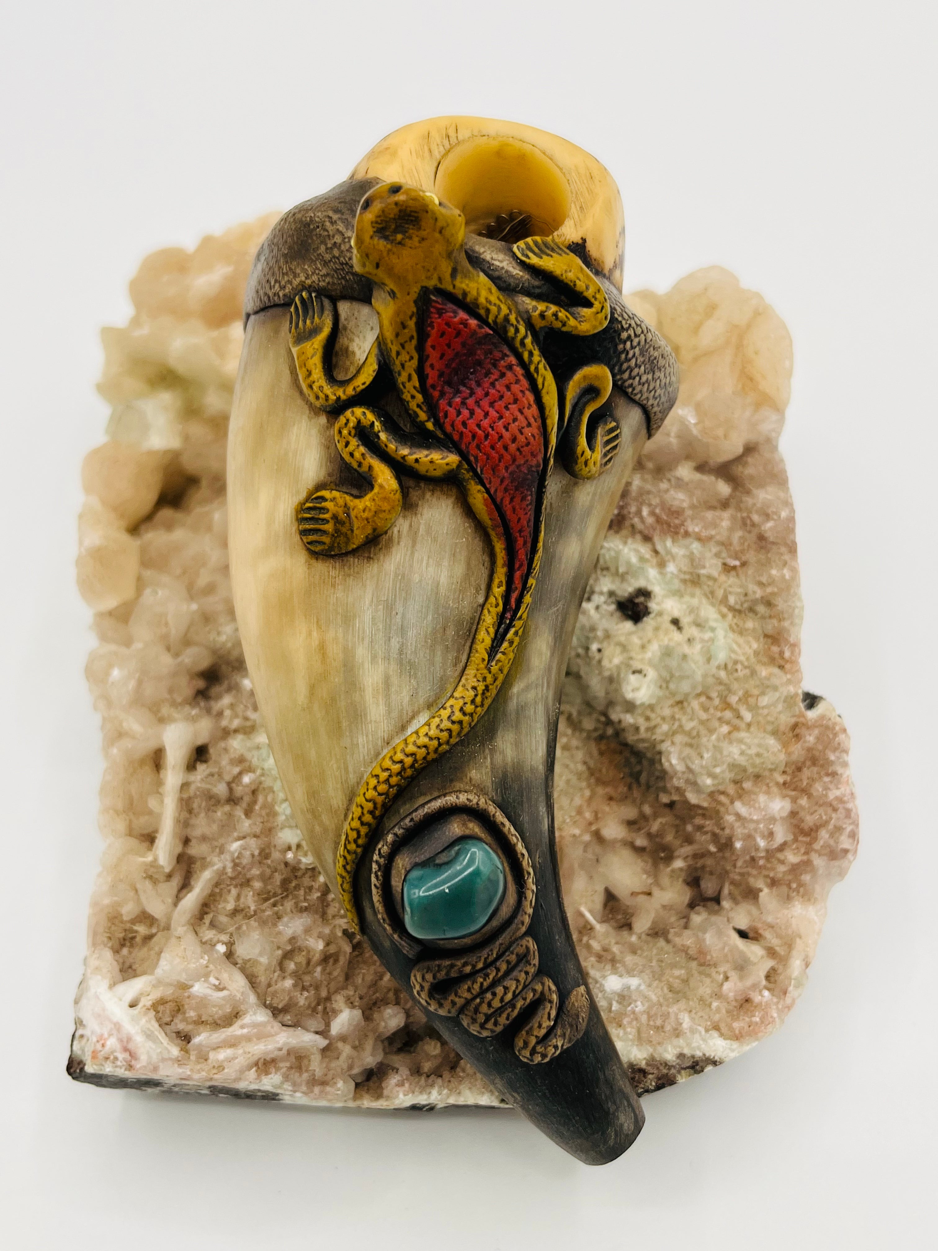 Handcrafted Bull Horn & Tagua Smoke Pipes