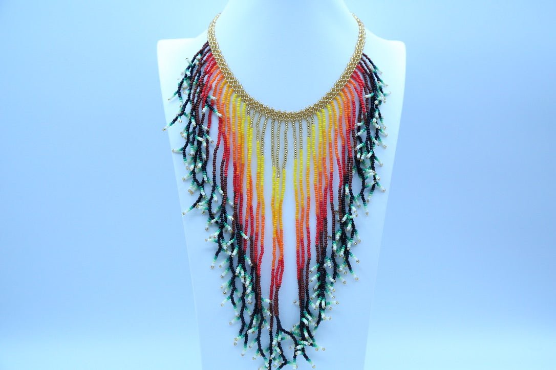 Rain Fringe Necklace by Collective Journey Art