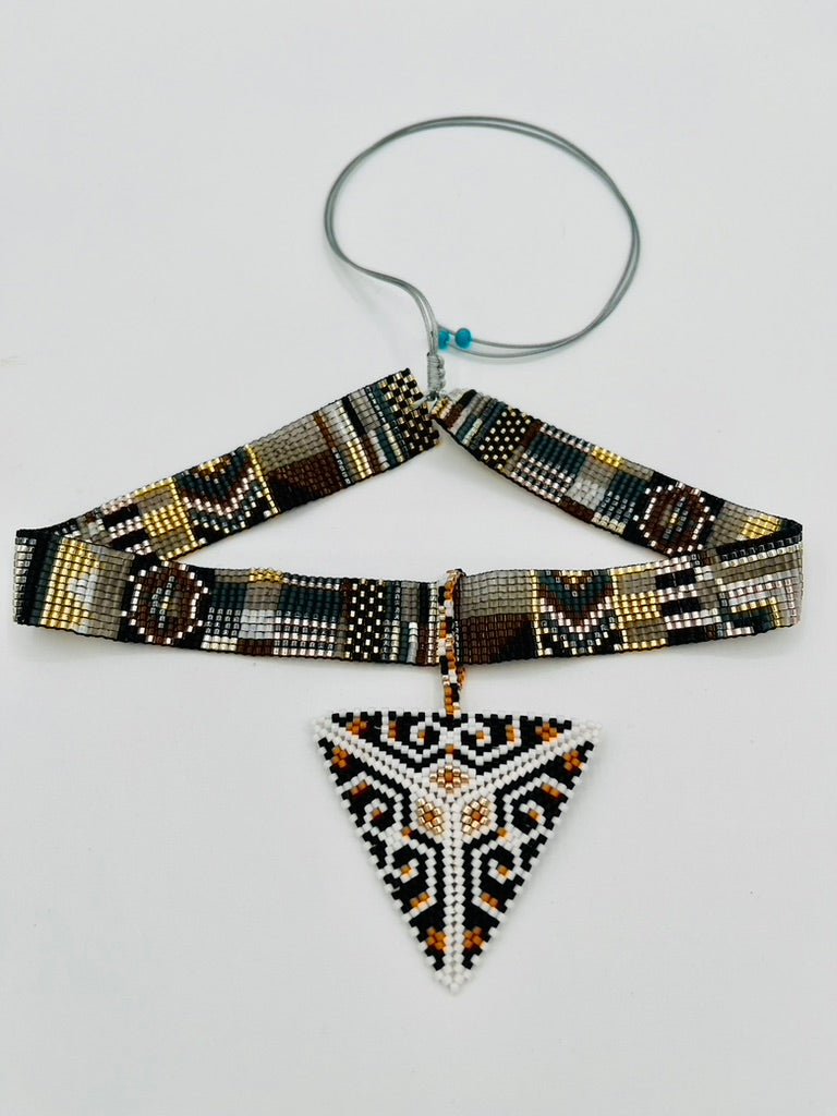 Pyramid Pendant Choker/Headpiece - 12 line by Collective Journey Art