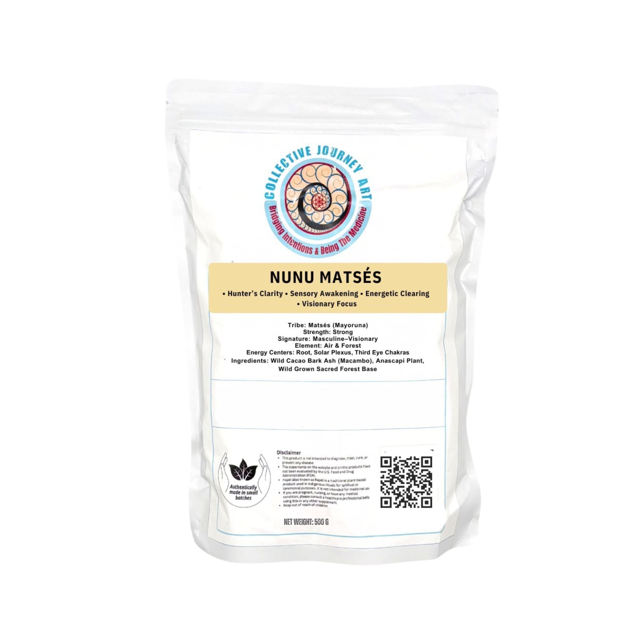 Hapé Nunu - Matsés (Nicotine Free) Authentic Rapé by Collective Journey Art