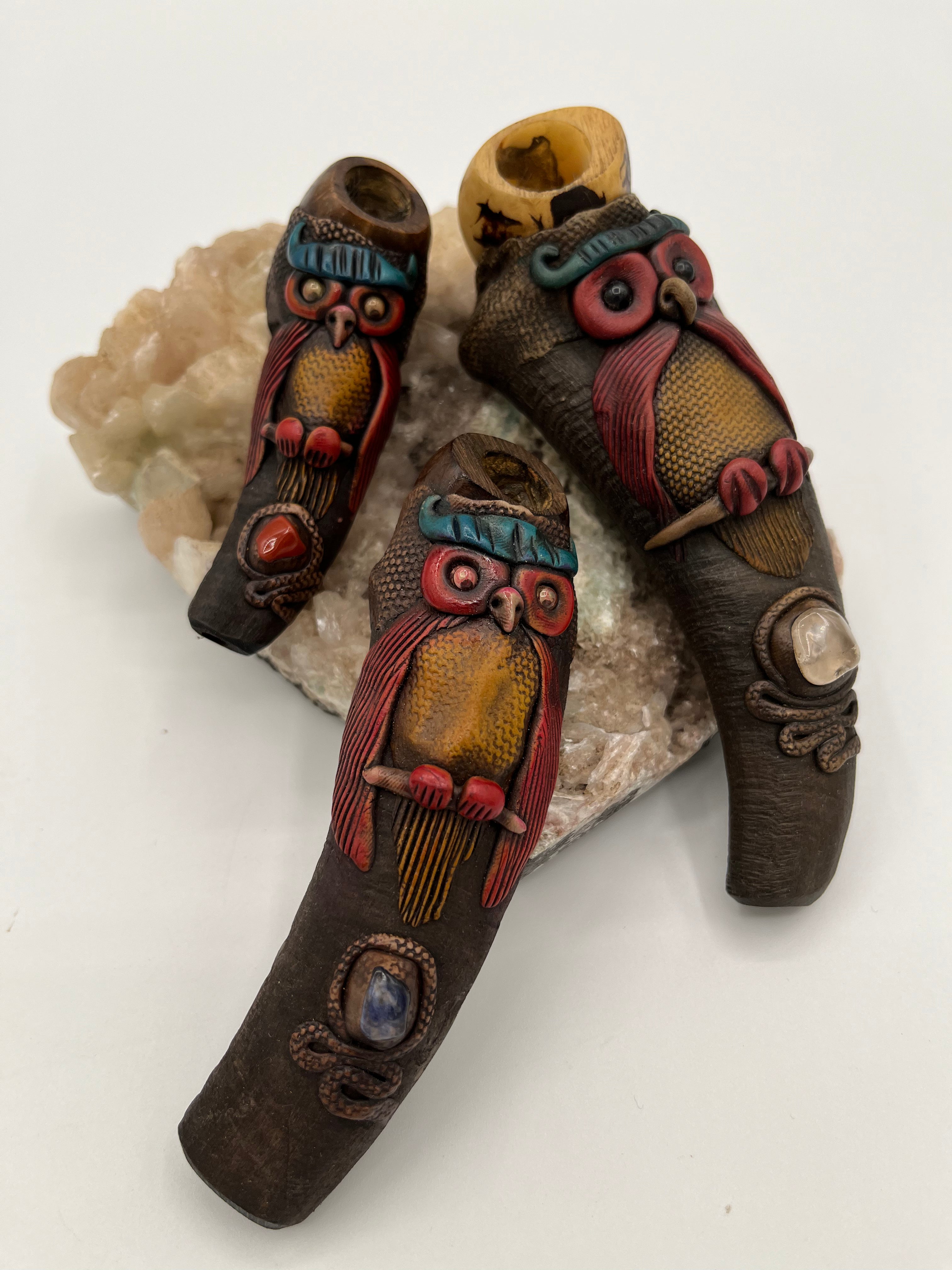 Handcrafted Goat Horn & Tagua Smoke Pipe