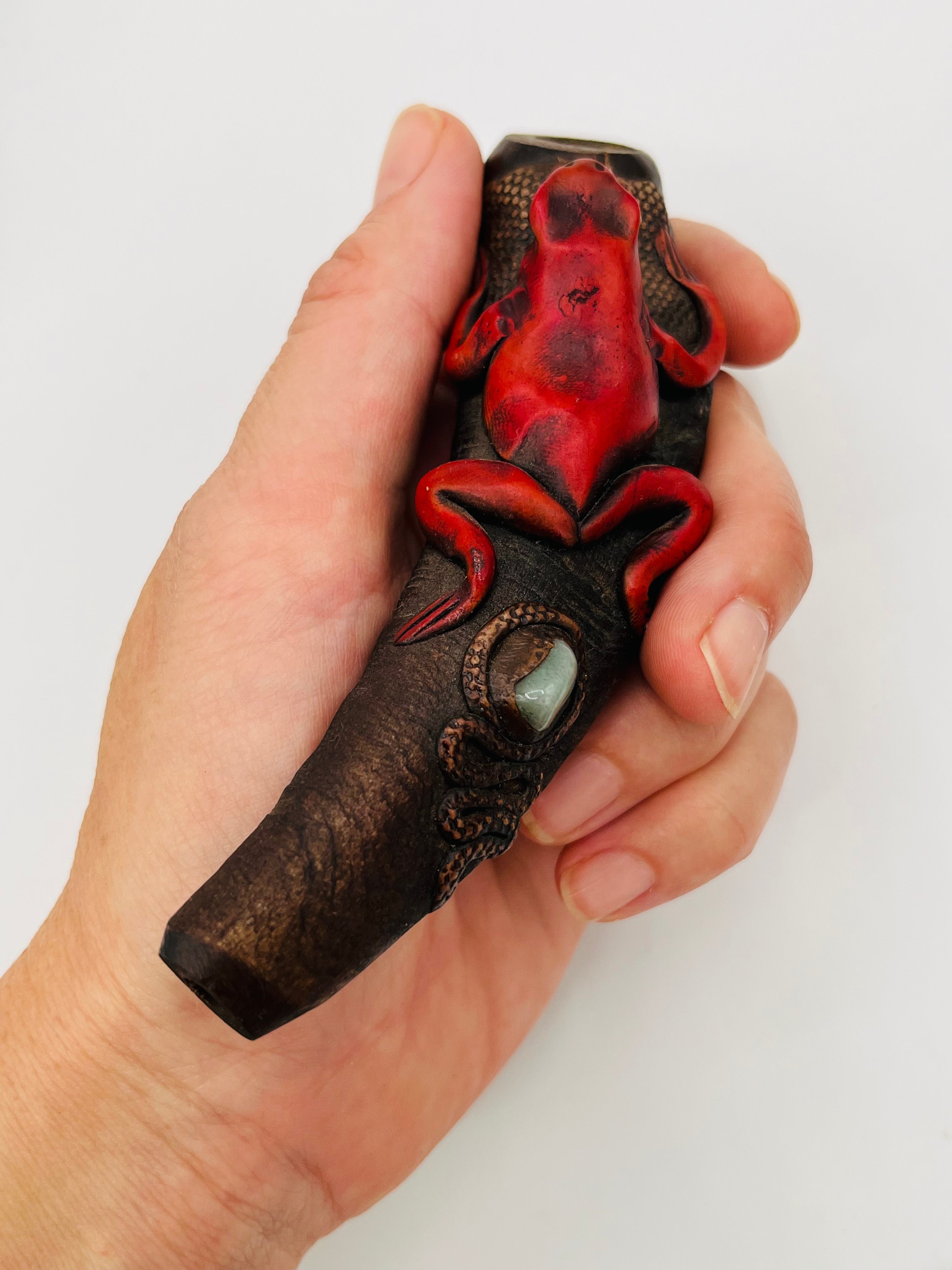 Handcrafted Goat Horn & Tagua Smoke Pipe