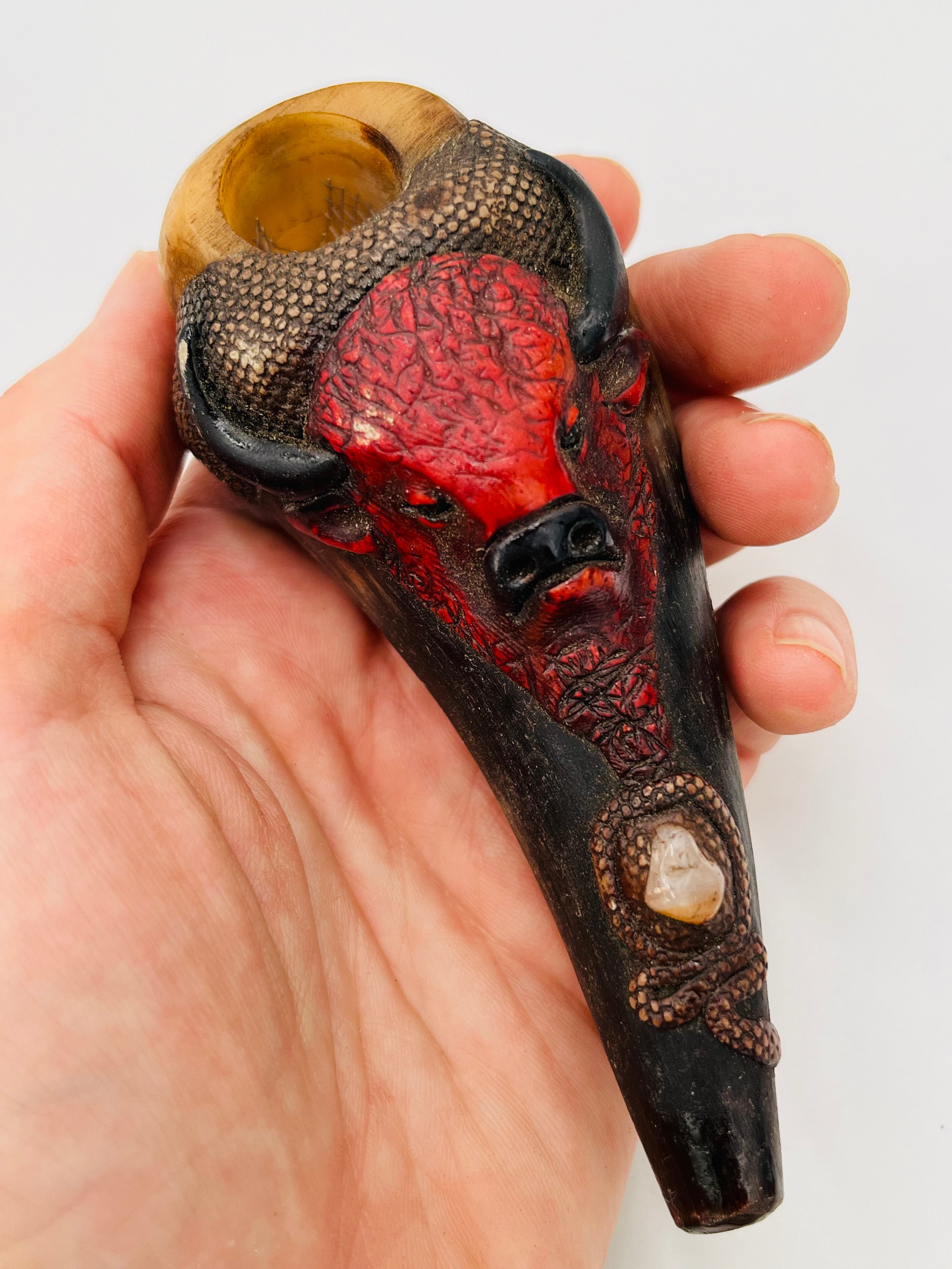 Handcrafted Bull Horn & Tagua Smoke Pipes