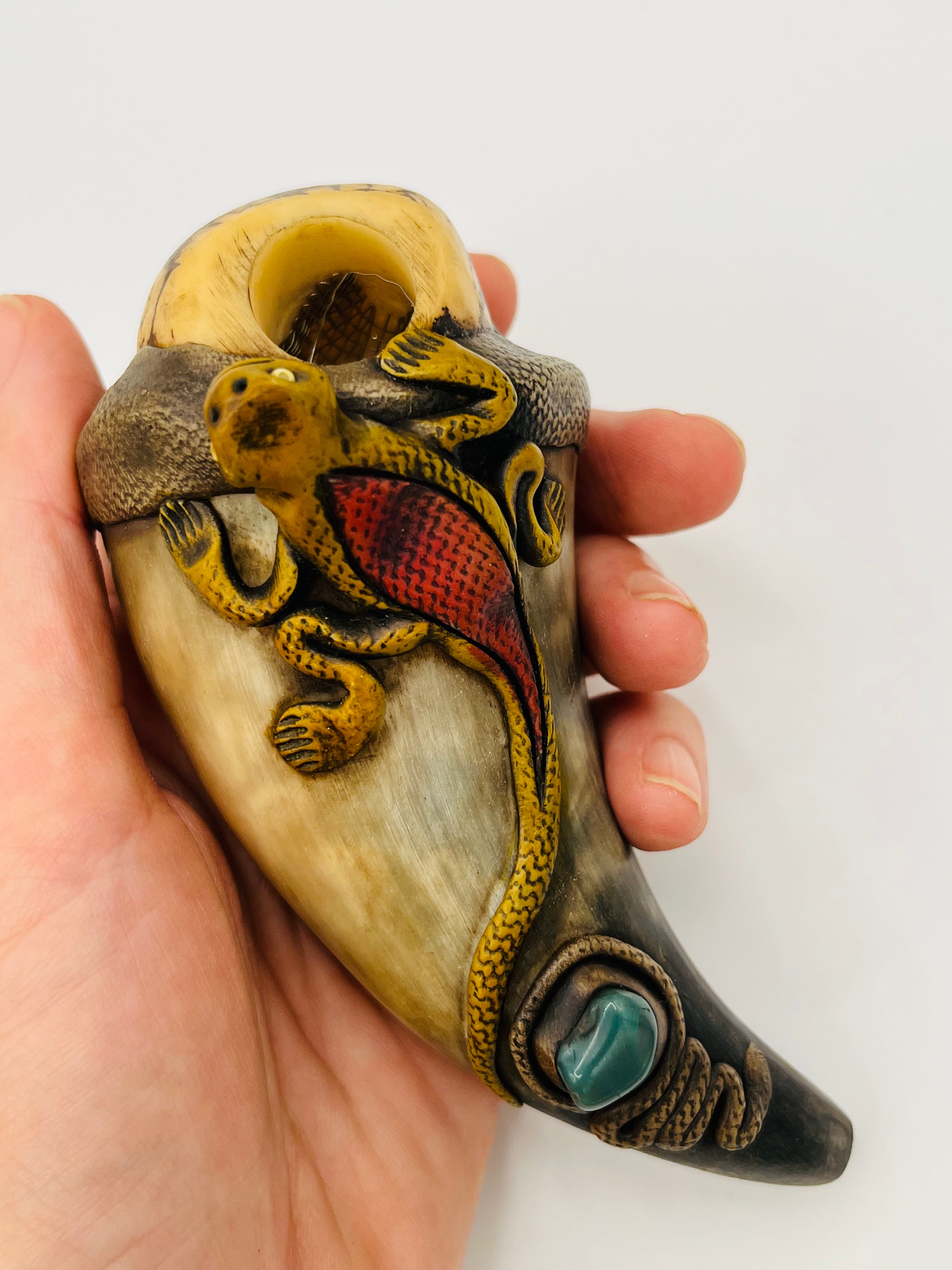 Handcrafted Bull Horn & Tagua Smoke Pipes