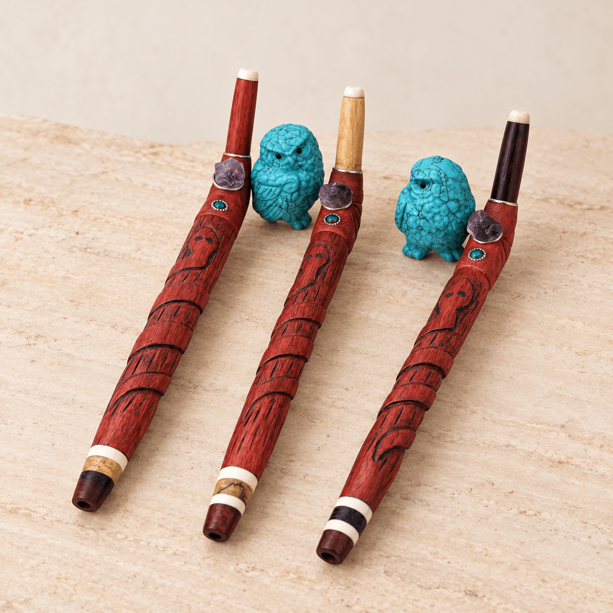 Algarrobo Carved Tepi | Hapé Serving Applicator by Collective Journey Art