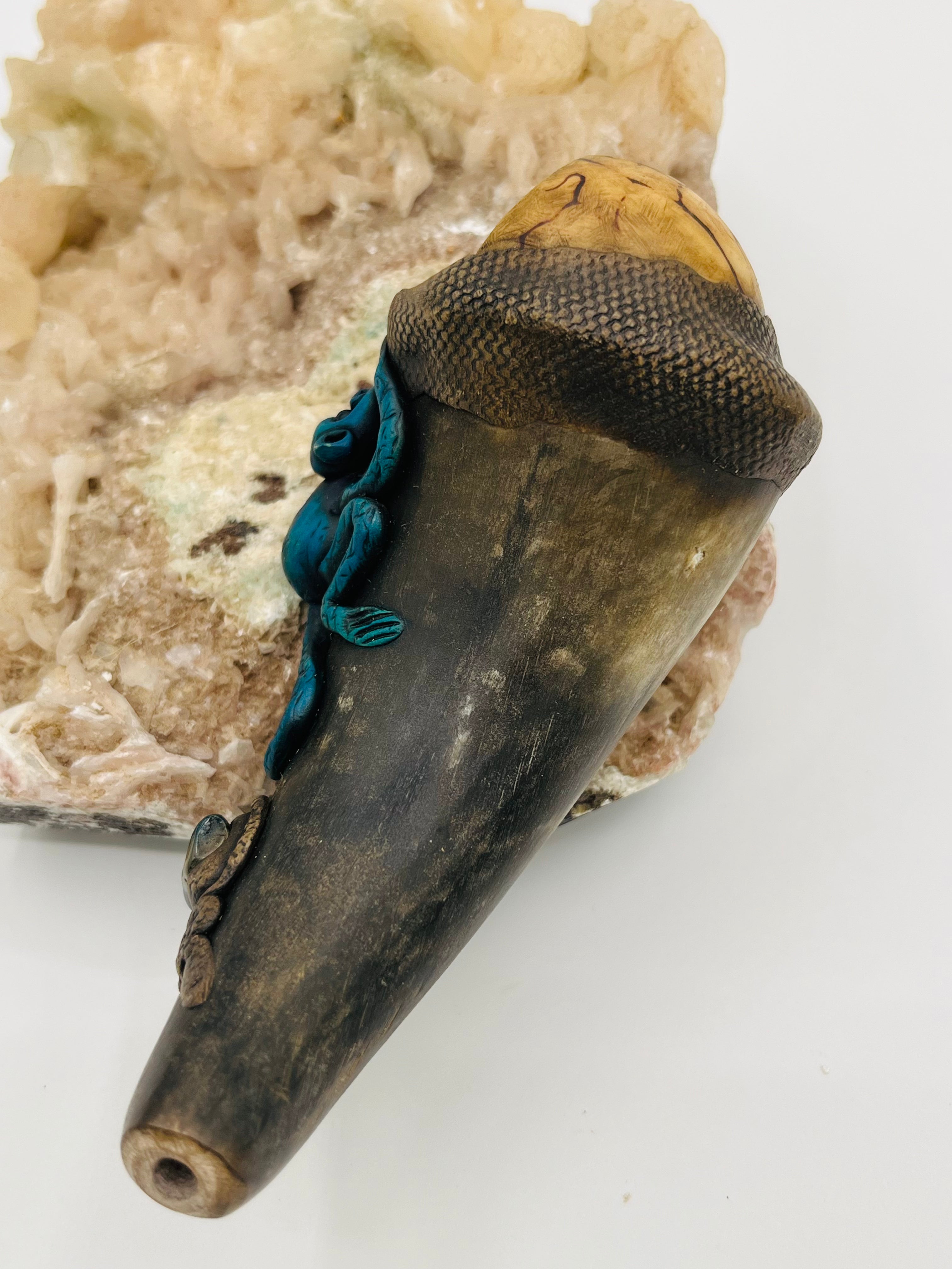 Handcrafted Bull Horn & Tagua Smoke Pipes