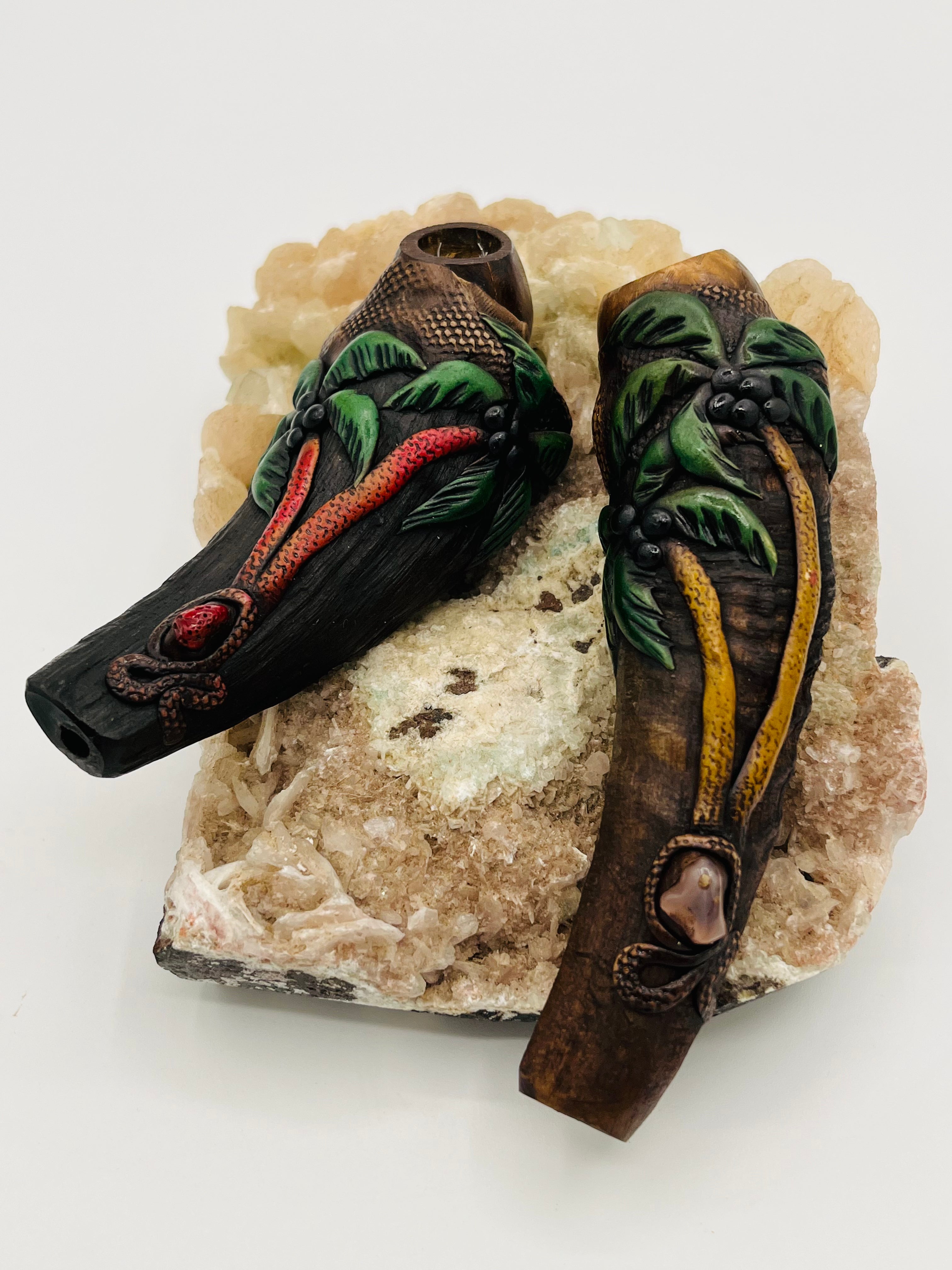 Handcrafted Goat Horn & Tagua Smoke Pipe