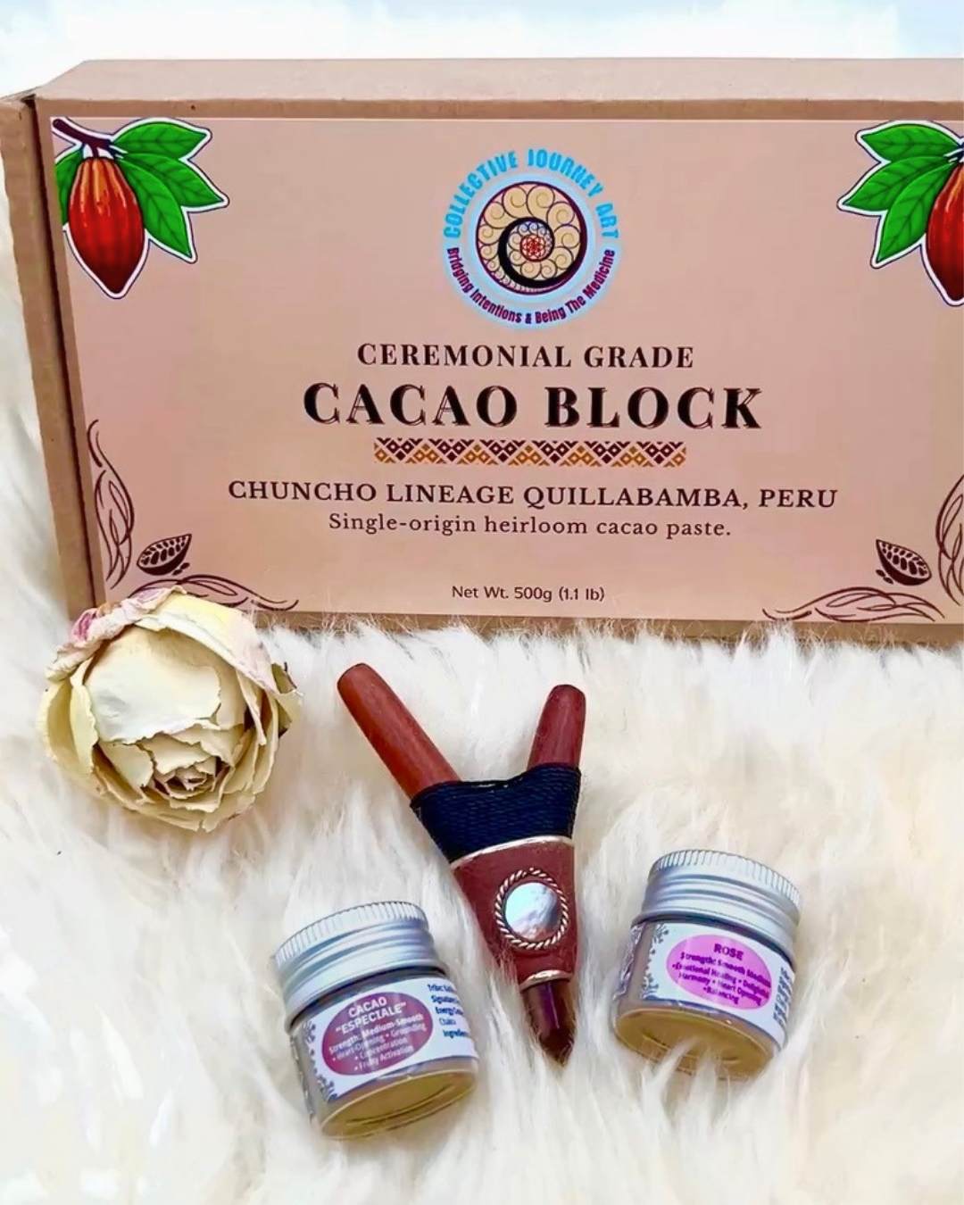 Ceremonial Cacao Block, Hap/ Blends and an hap/ applicator to subscribe and save.