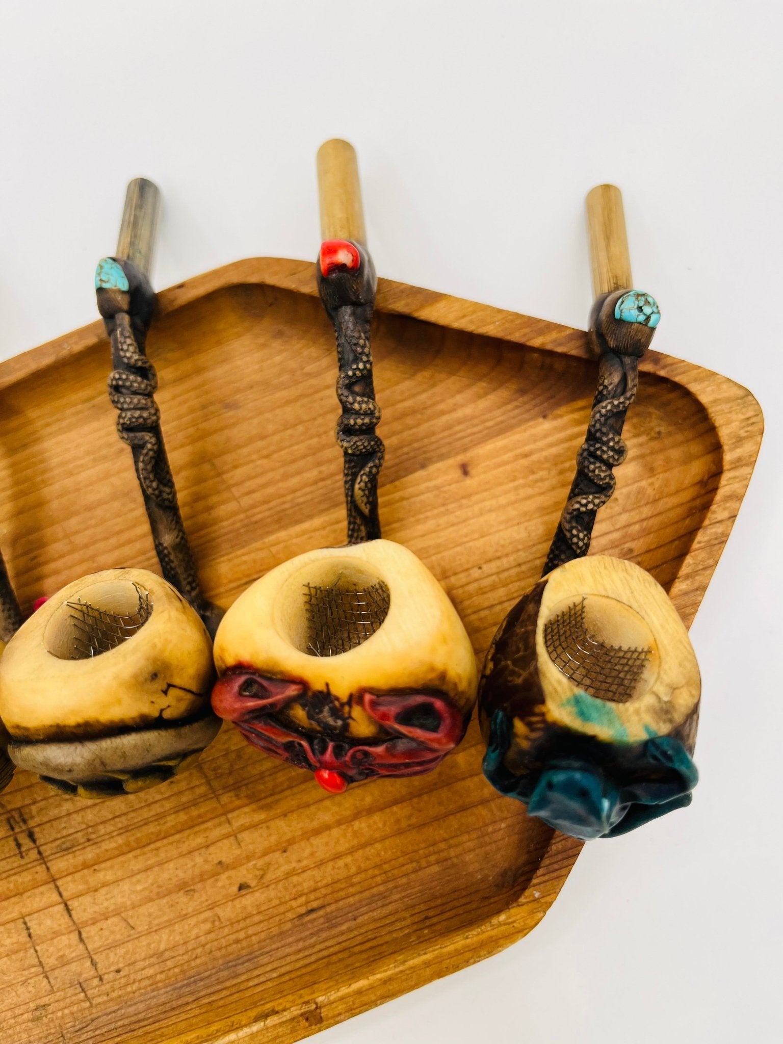 Curved Tagua Pipe by Collective Journey Art