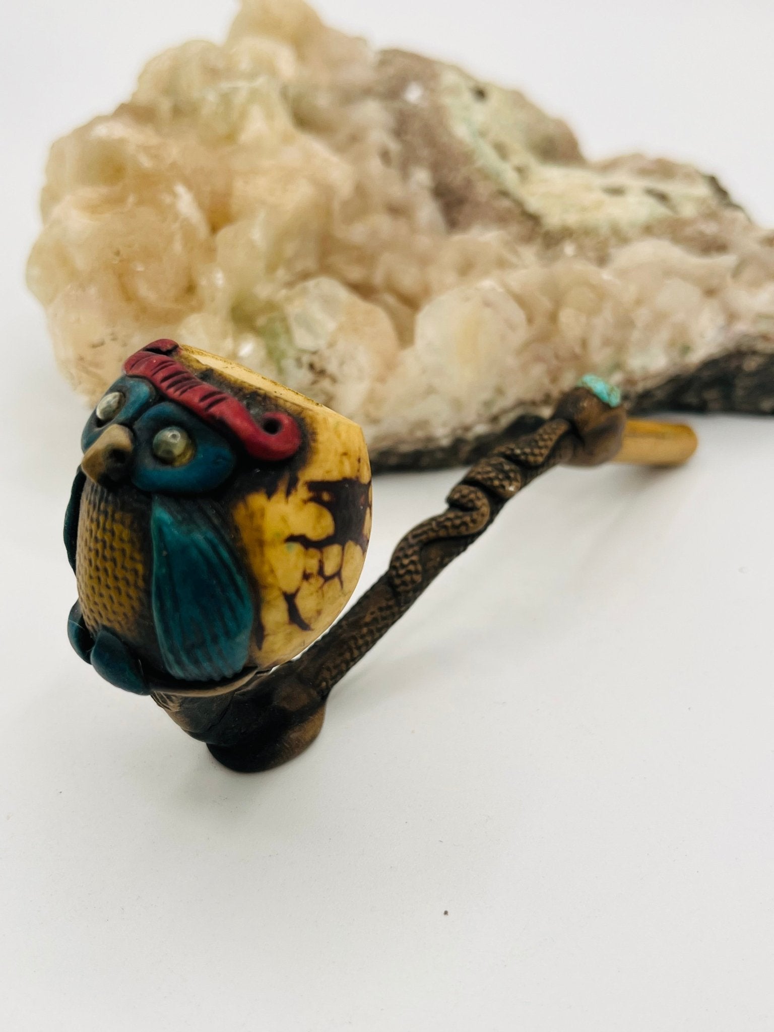 Curved Tagua Pipe by Collective Journey Art