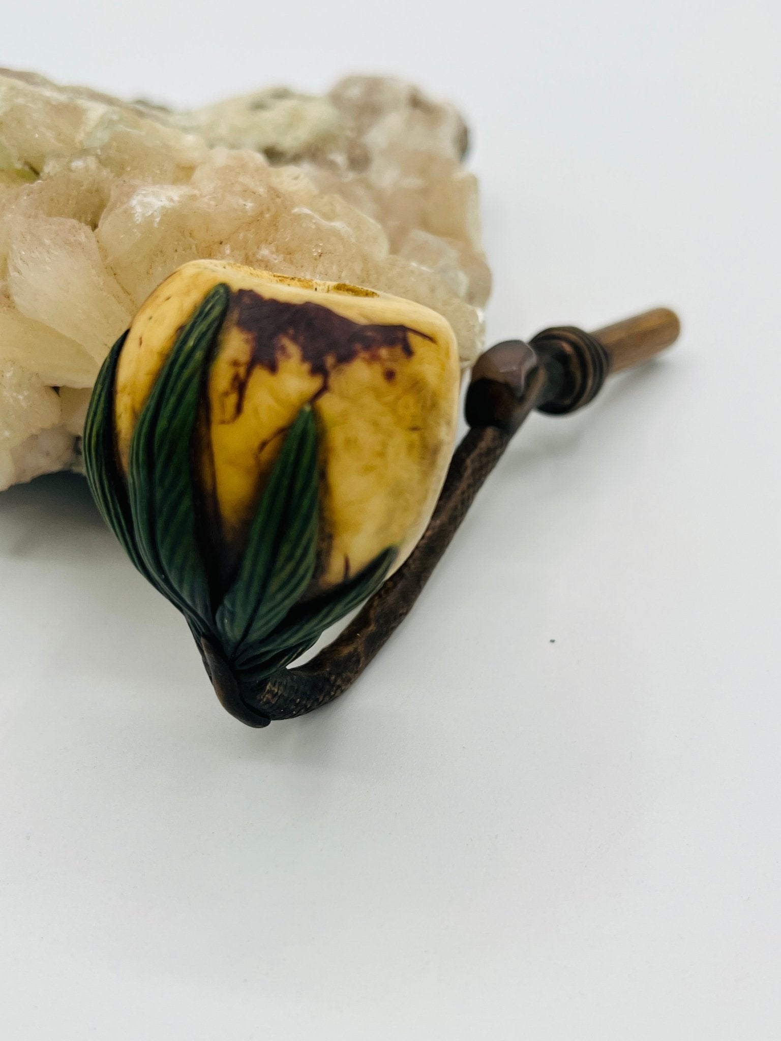 Curved Tagua Pipe by Collective Journey Art