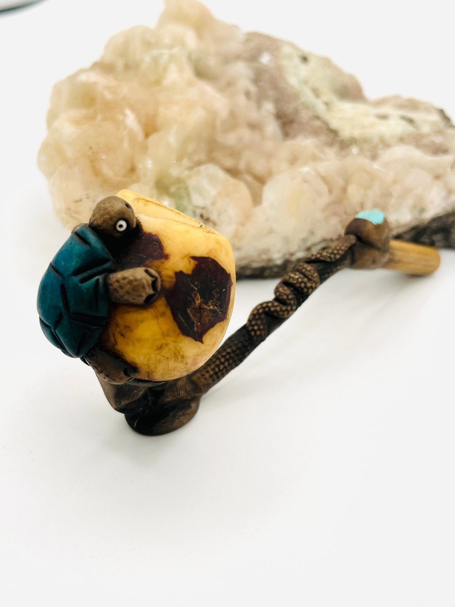 Curved Tagua Pipe by Collective Journey Art