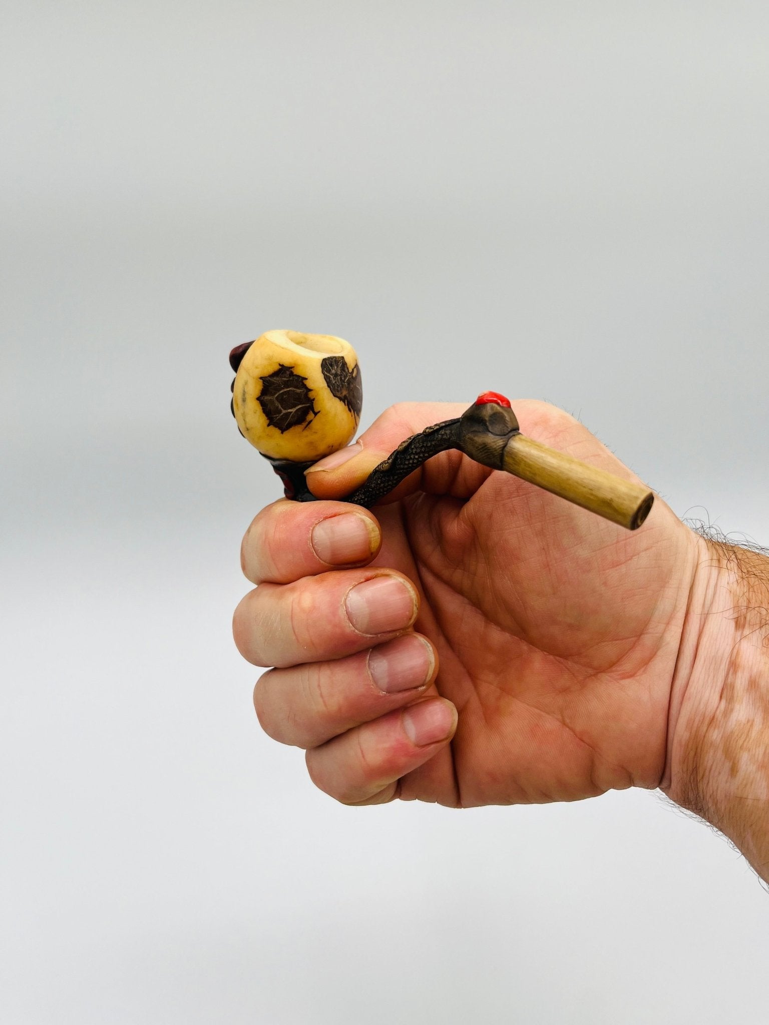 Curved Tagua Pipe by Collective Journey Art