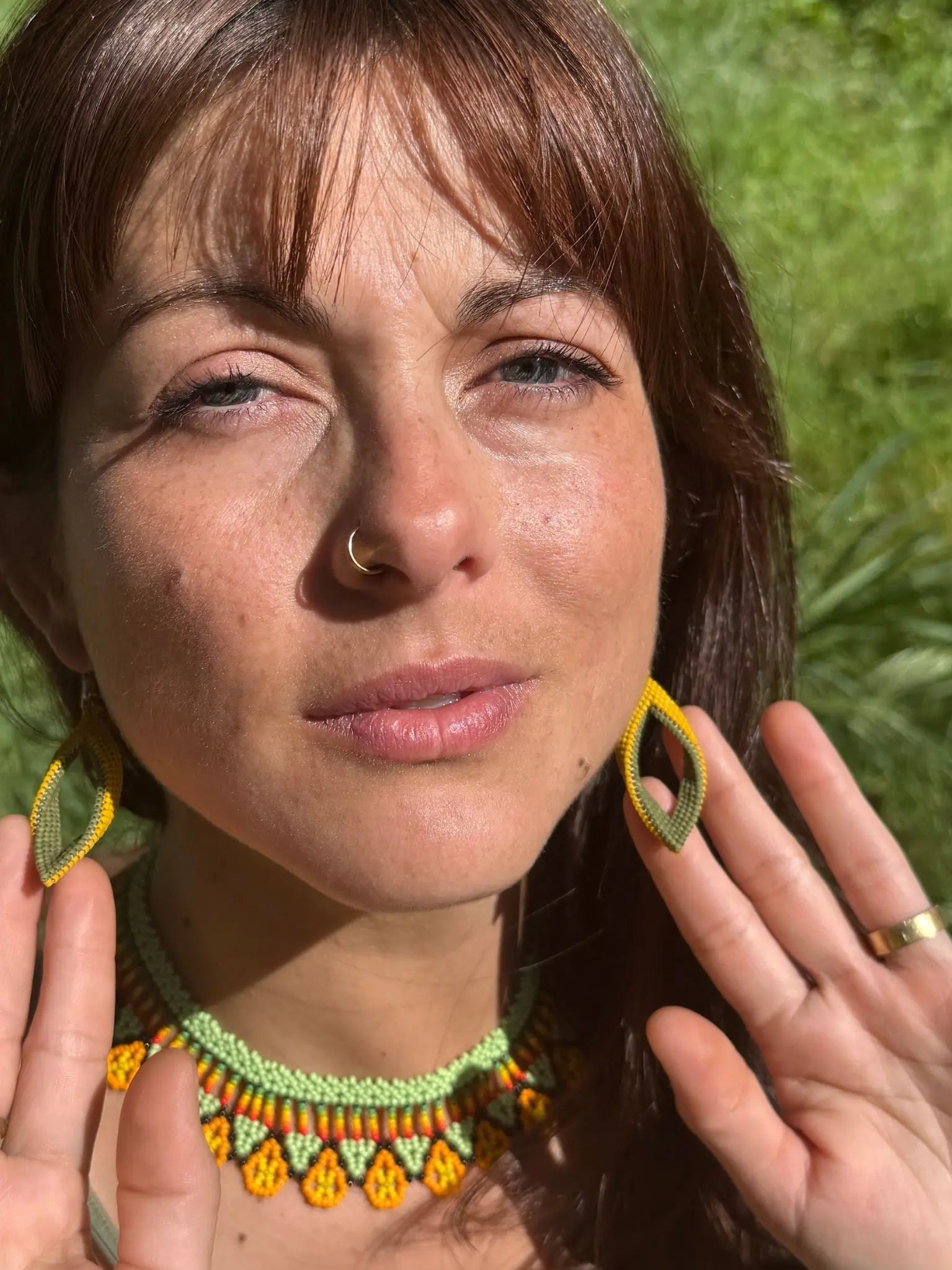 Leaf Earrings by Collective Journey Art