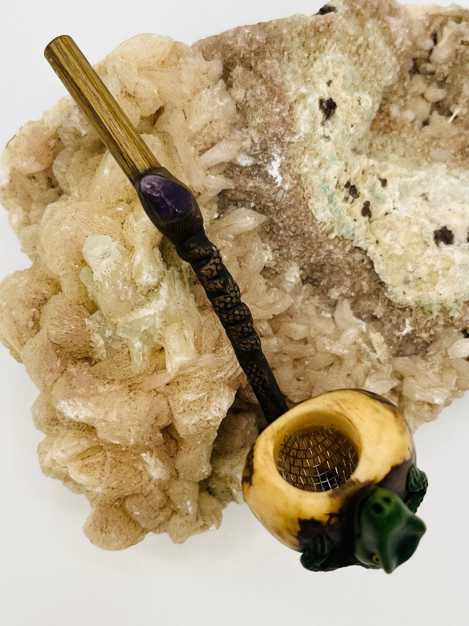 Curved Tagua Pipe by Collective Journey Art