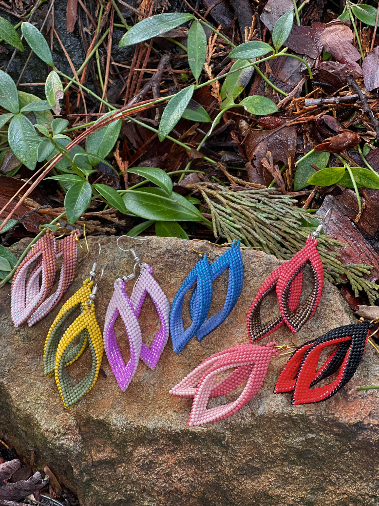 Leaf Earrings by Collective Journey Art
