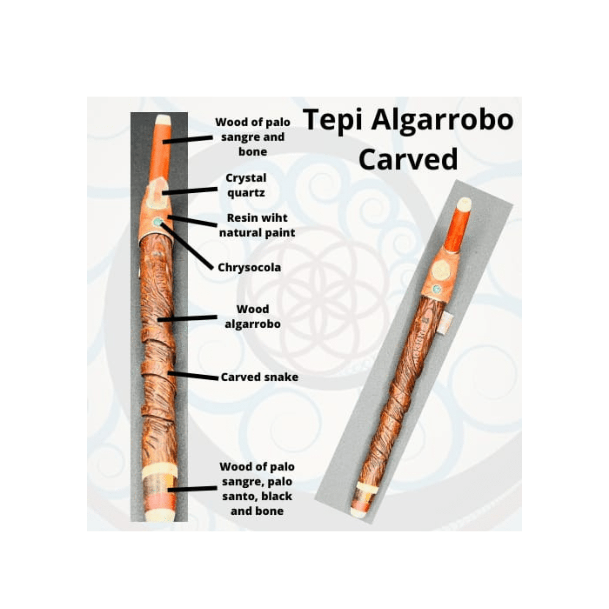Algarrobo Carved Tepi by Collective Journey Art