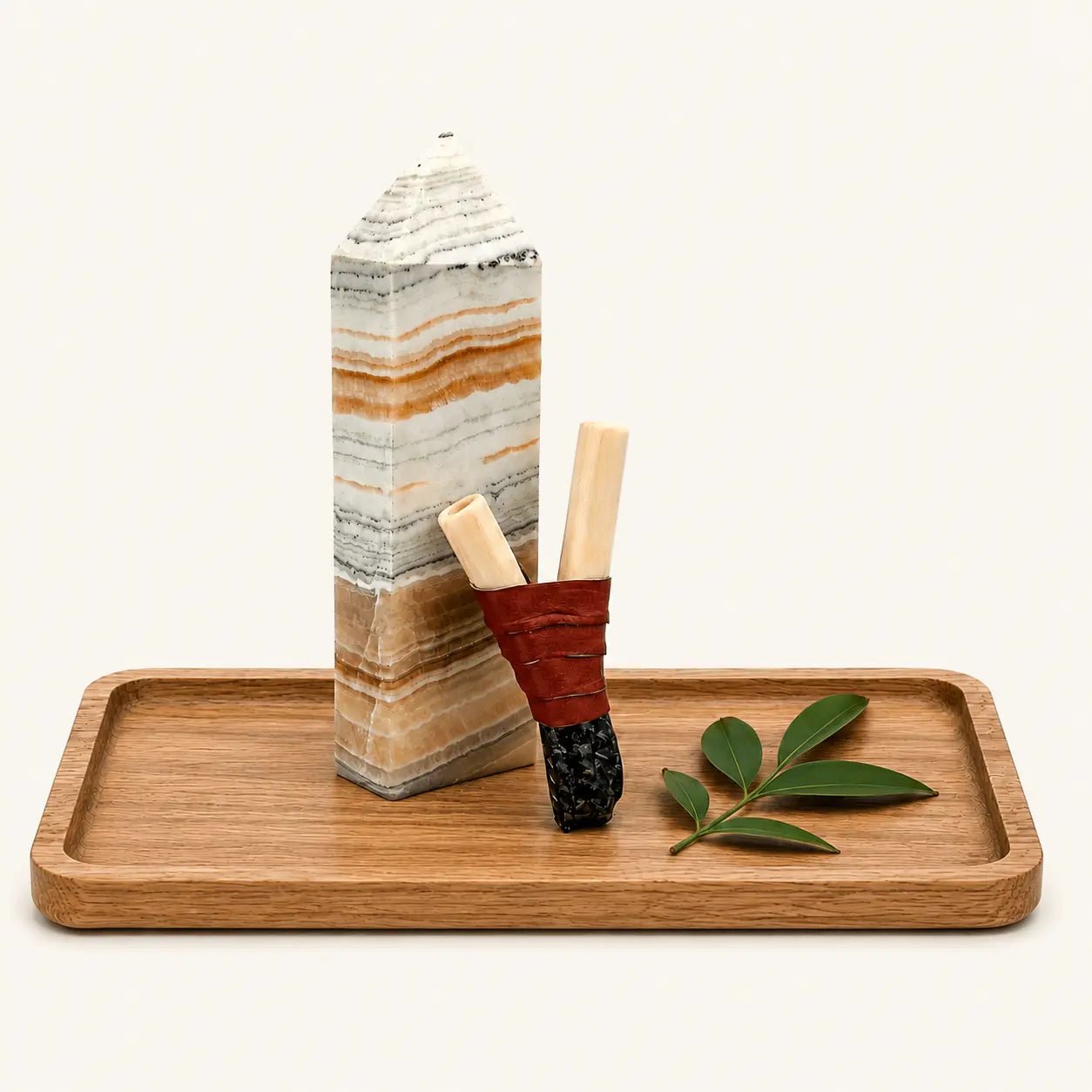 Bone & Stone Kuripe | Handcrafted Hapé Self-Applicator by Collective Journey Art