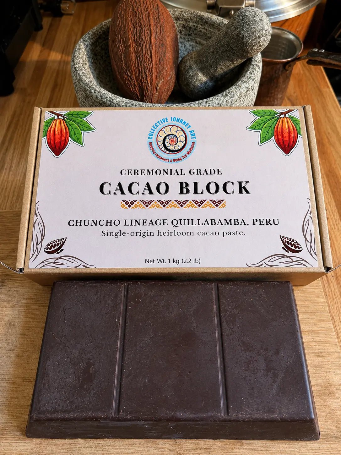 Chuncho Ceremonial Cacao Block | Sacred Valley Peru by Collective Journey Art