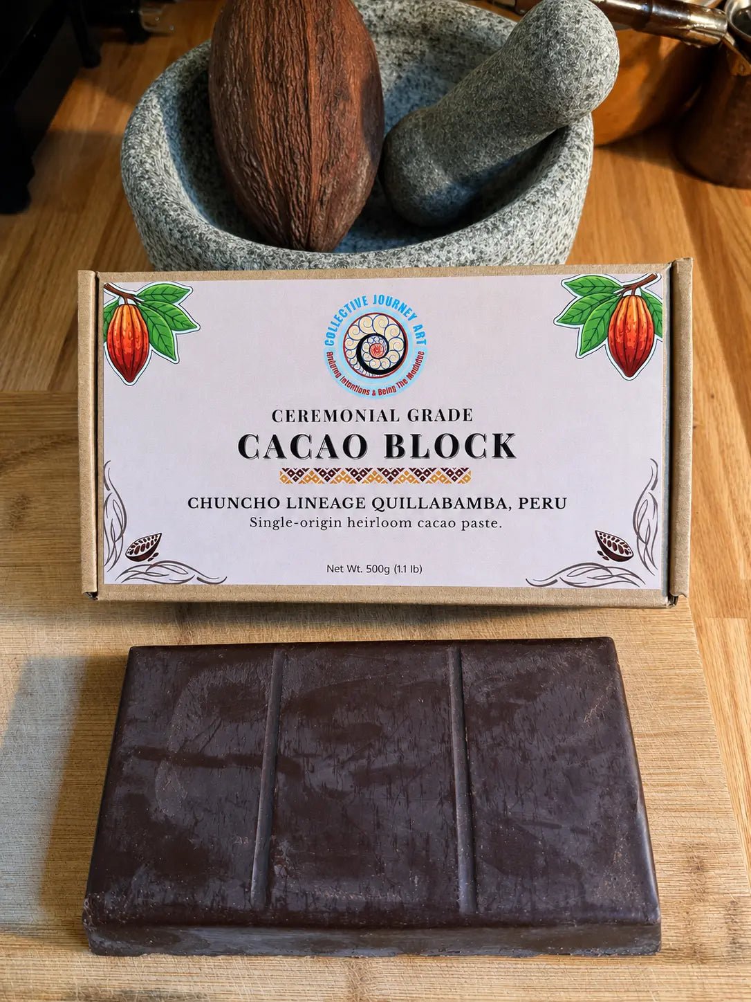 Chuncho Ceremonial Cacao Block | Sacred Valley Peru by Collective Journey Art