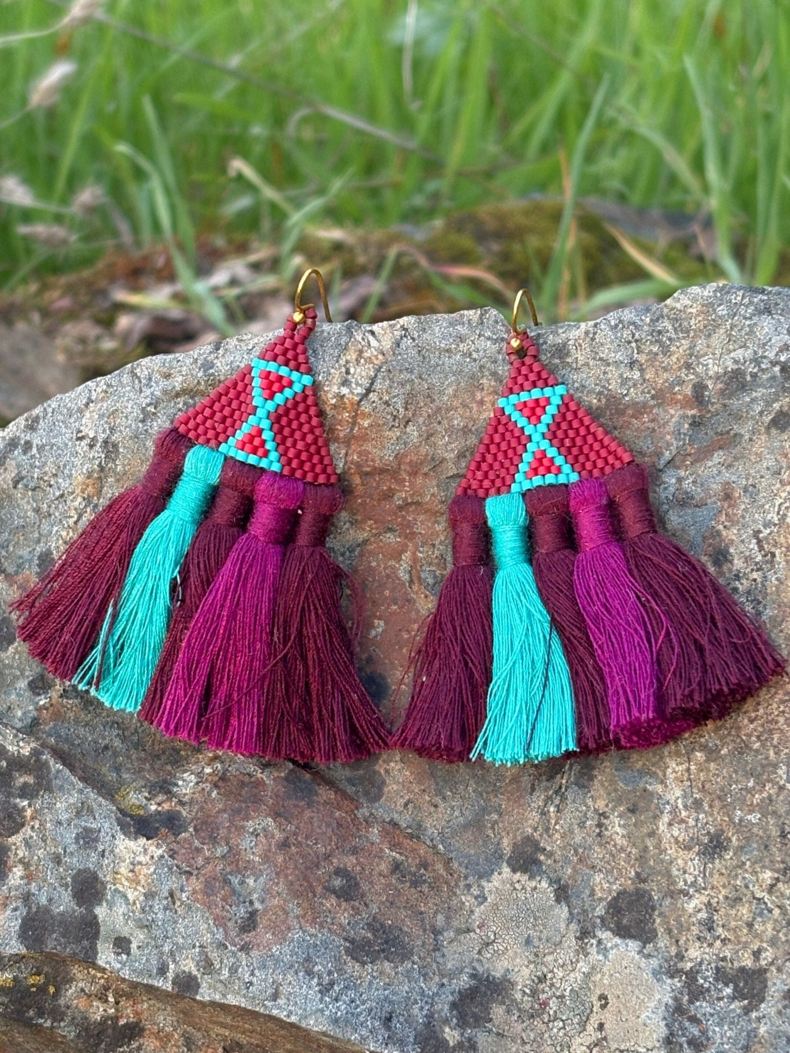 Tasel Earrings by Collective Journey Art