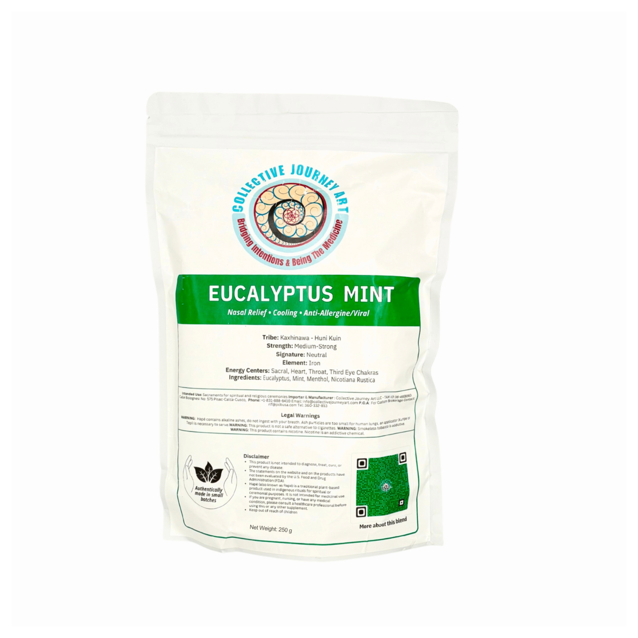 Hapé EUCALYPTUS - MINT Authentic Rapé by Collective Journey Art