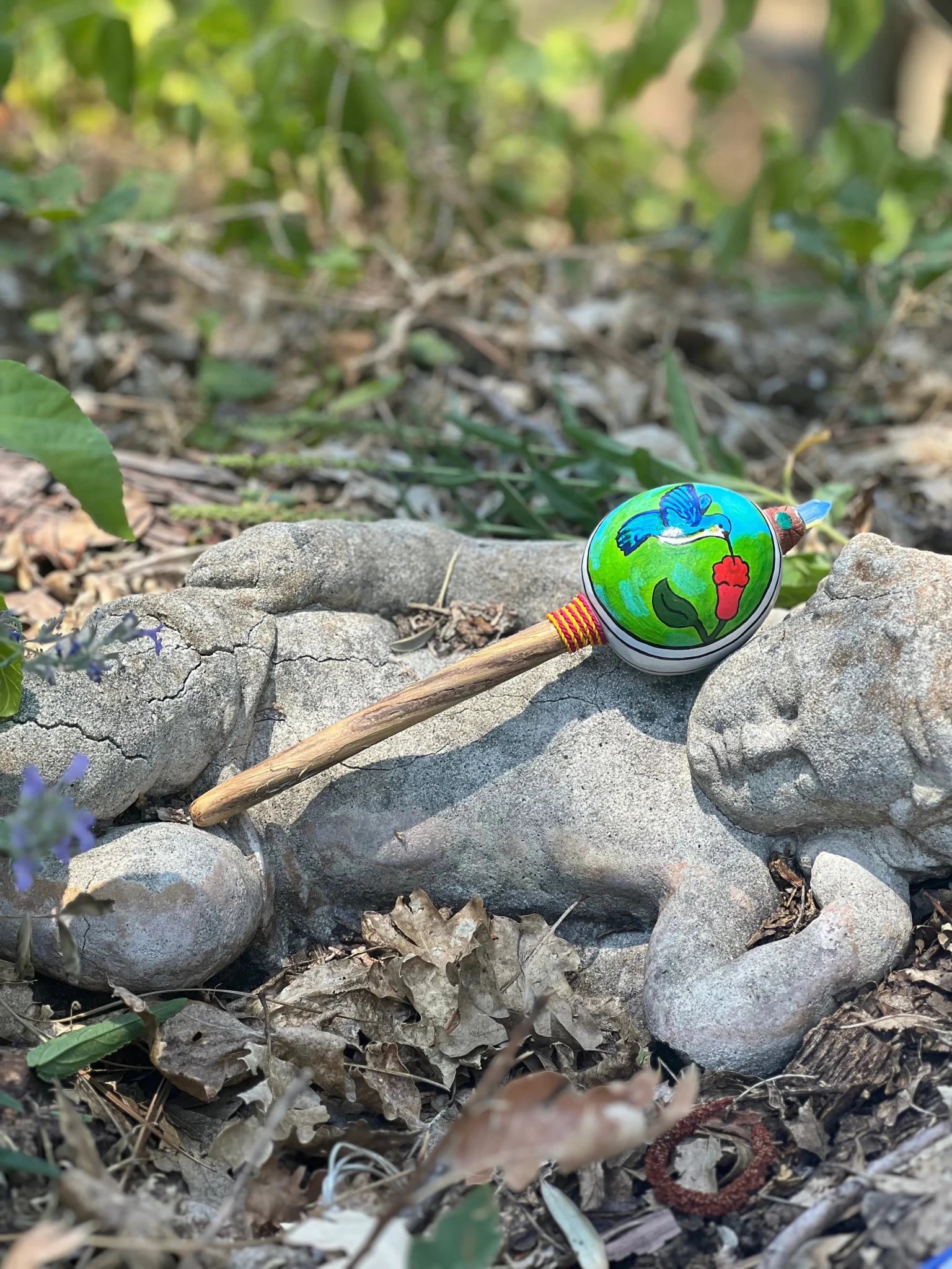 Maraca Wingo Gourd Shaker by Collective Journey Art