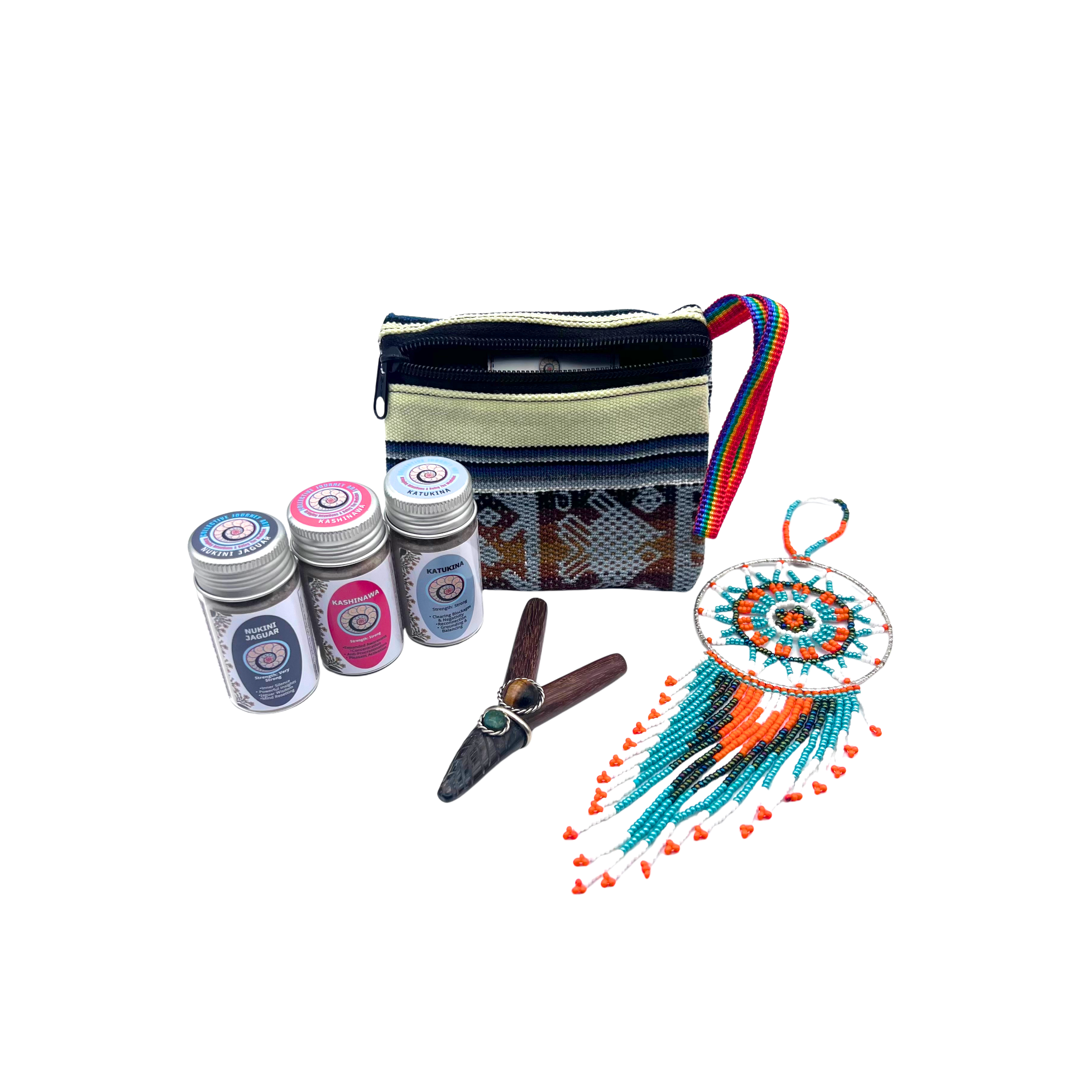 NUKINI JAGUAR+KASHINAWA+KATUKINA Hapé Medium Jars (16g - 0.6oz) Bundle by Collective Journey Art