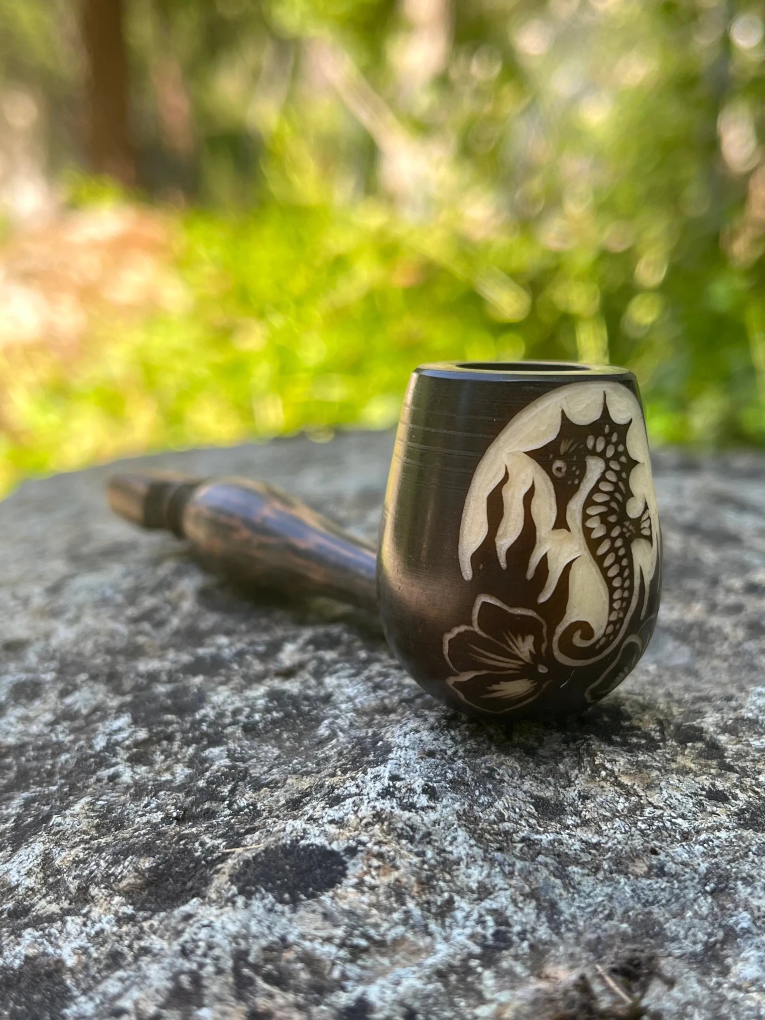 Mini Classic Handmade Pipe by Collective Journey Art