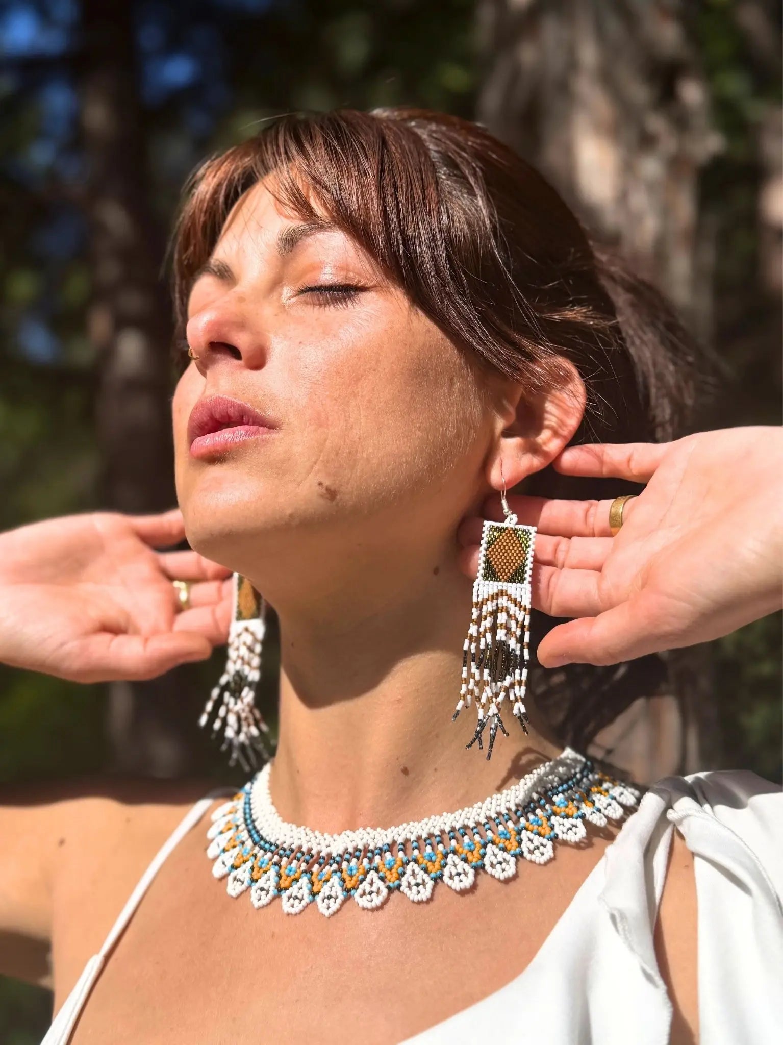 Noon Day Earrings by Collective Journey Art