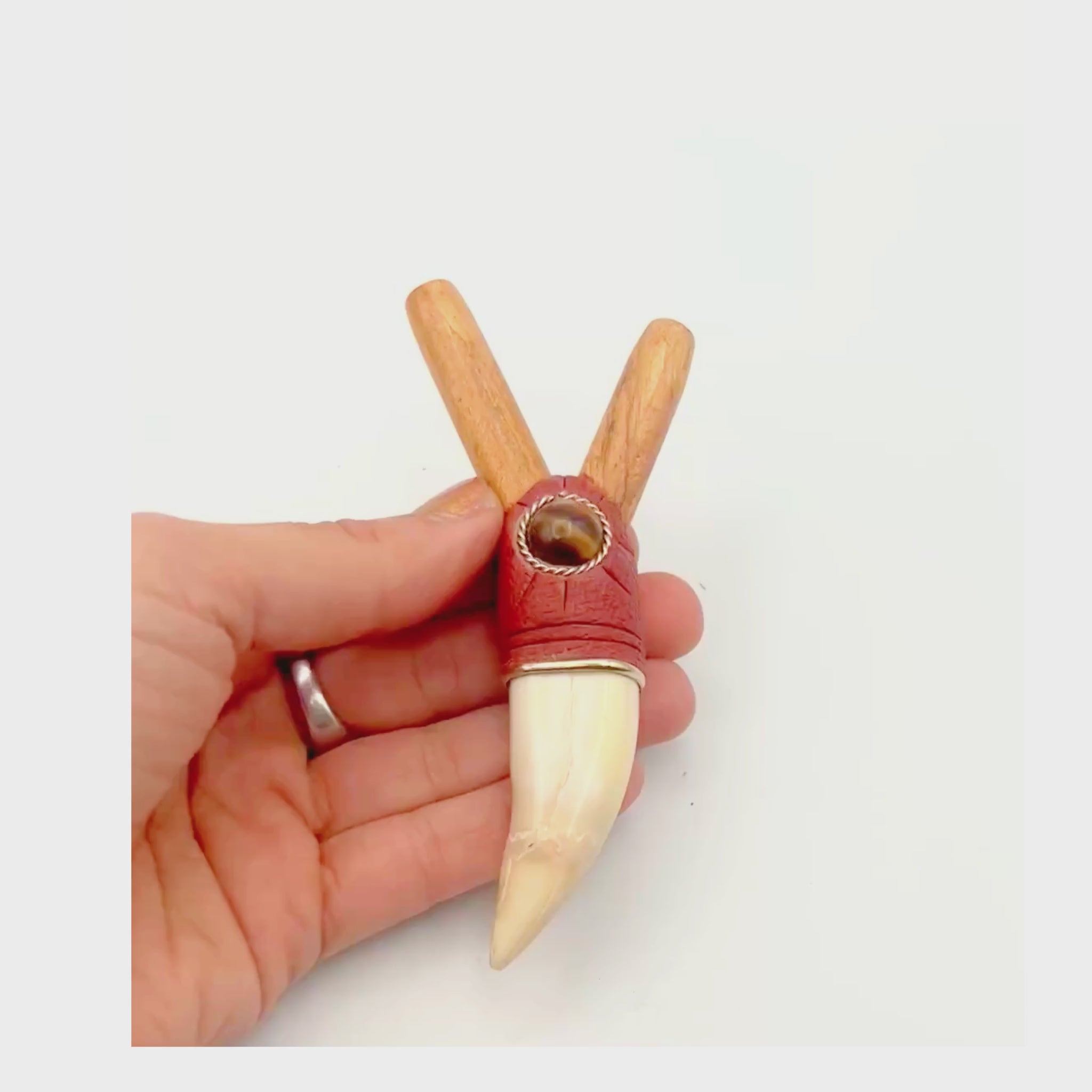 video of palo santo kuripe with sea lion fang