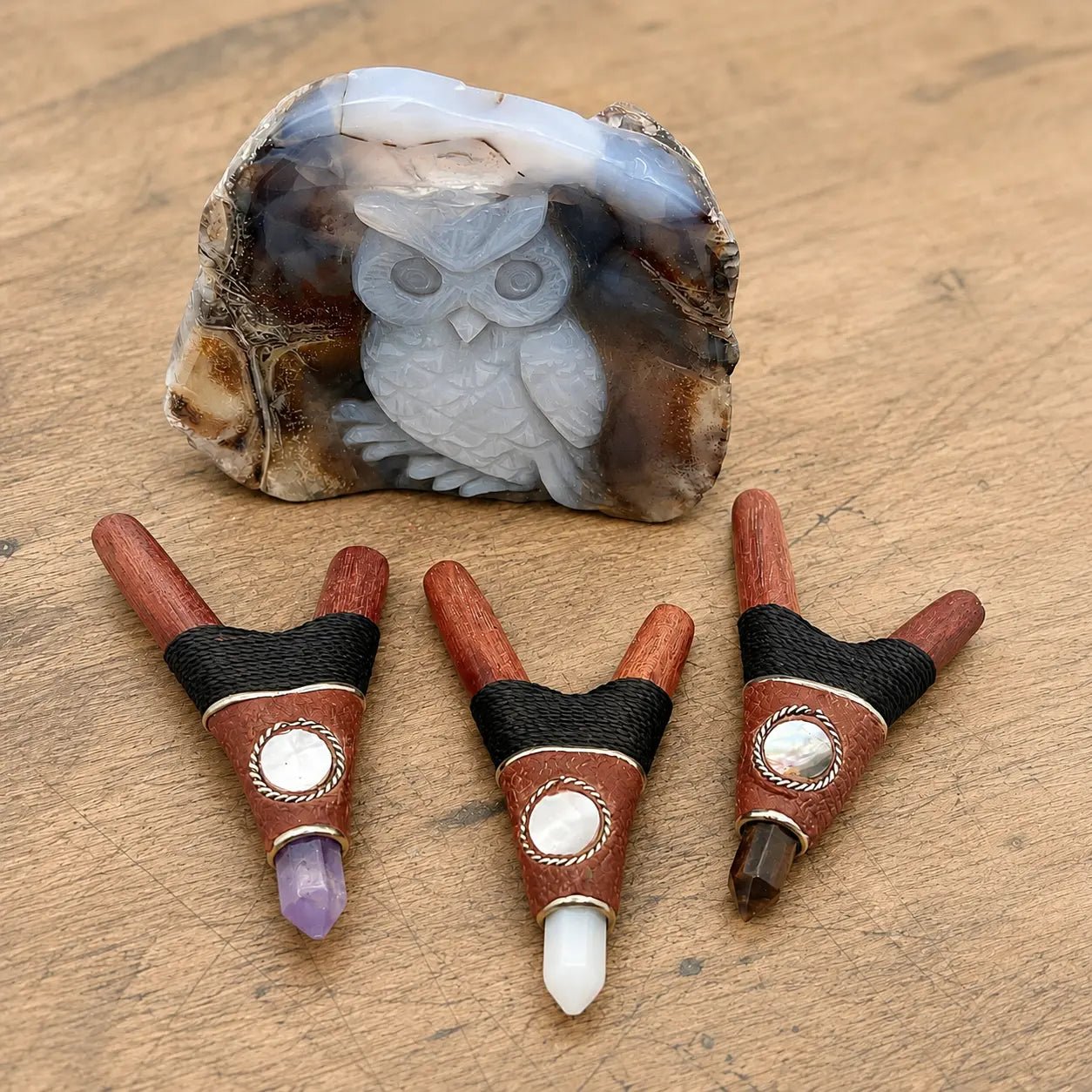 Red Rocket Kuripe | Handcrafted Hapé Self-Applicator by Collective Journey Art