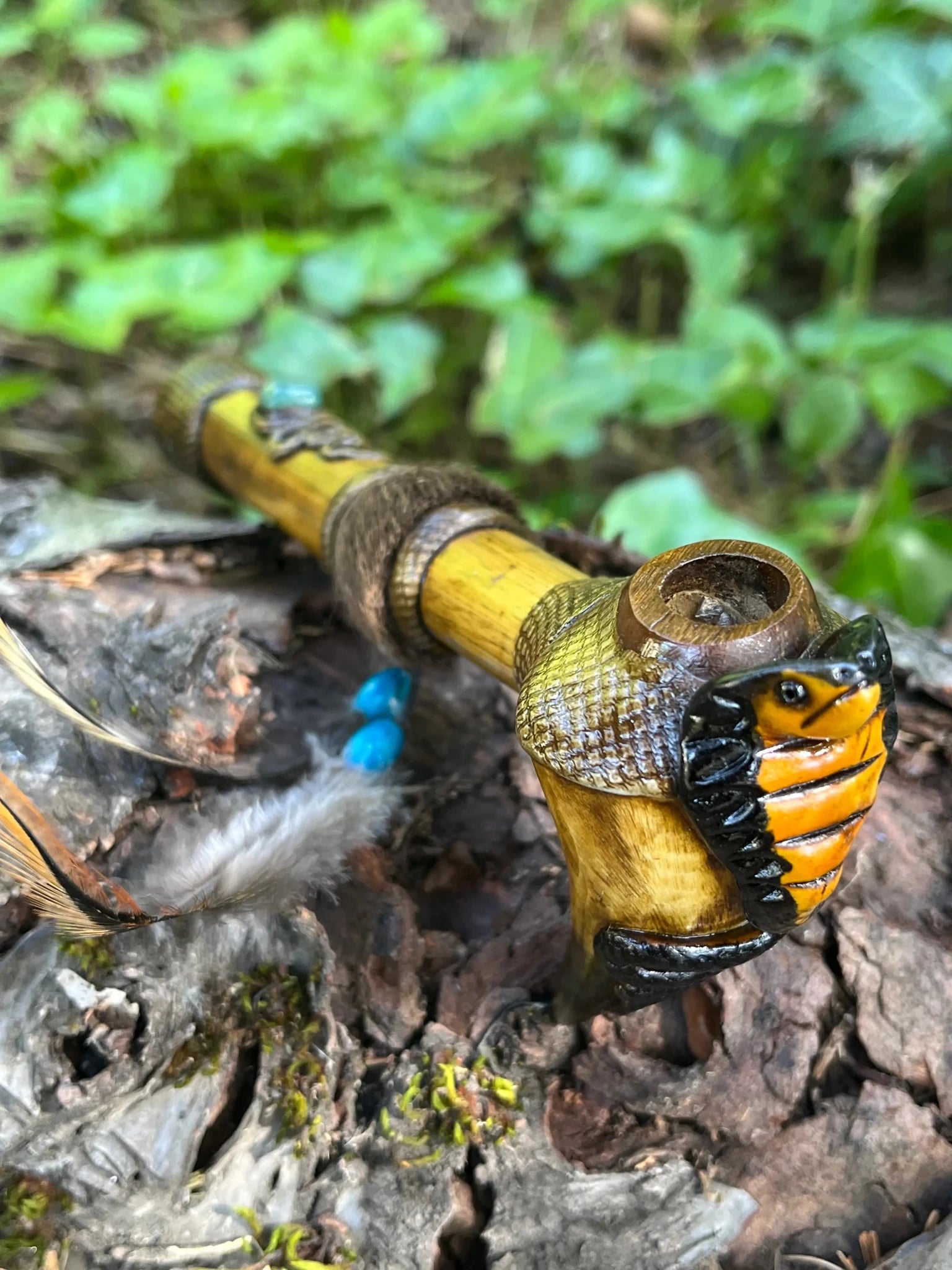 Bamboo Peace Pipe - Small by Collective Journey Art