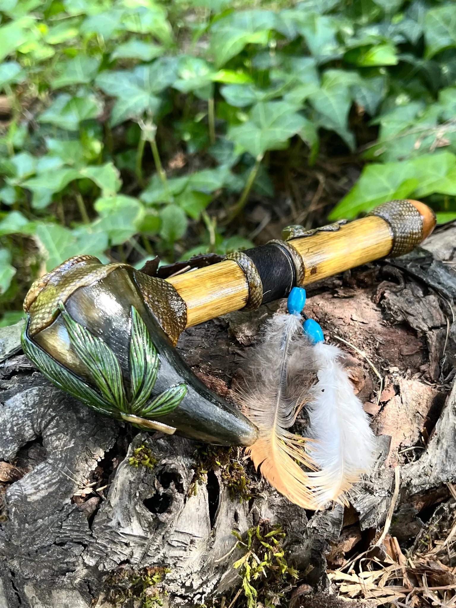 Bamboo Peace Pipe - Small by Collective Journey Art
