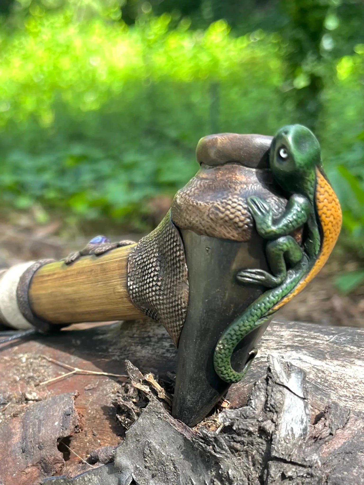 Bamboo Peace Pipe - Small by Collective Journey Art