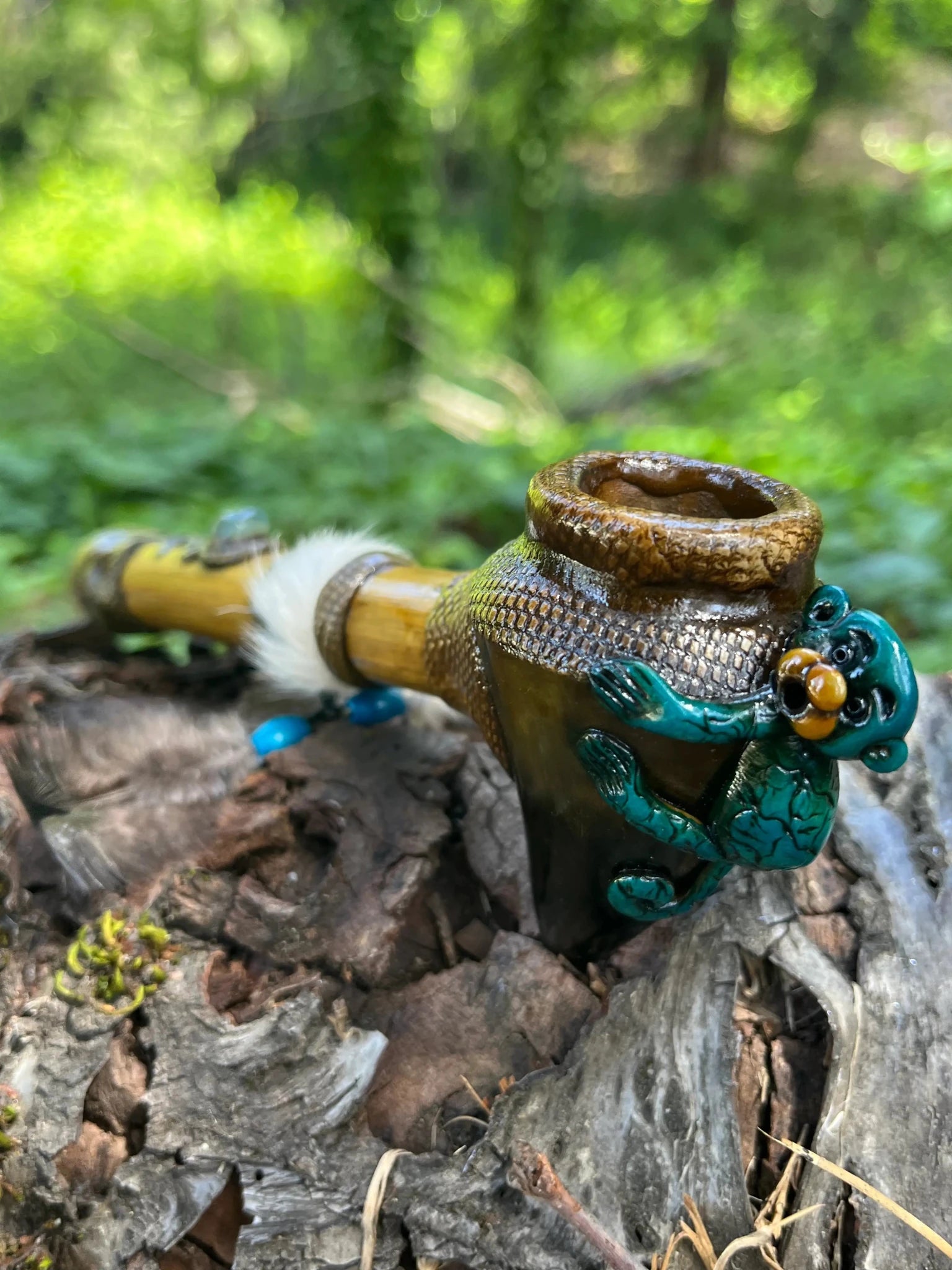 Bamboo Peace Pipe - Small by Collective Journey Art